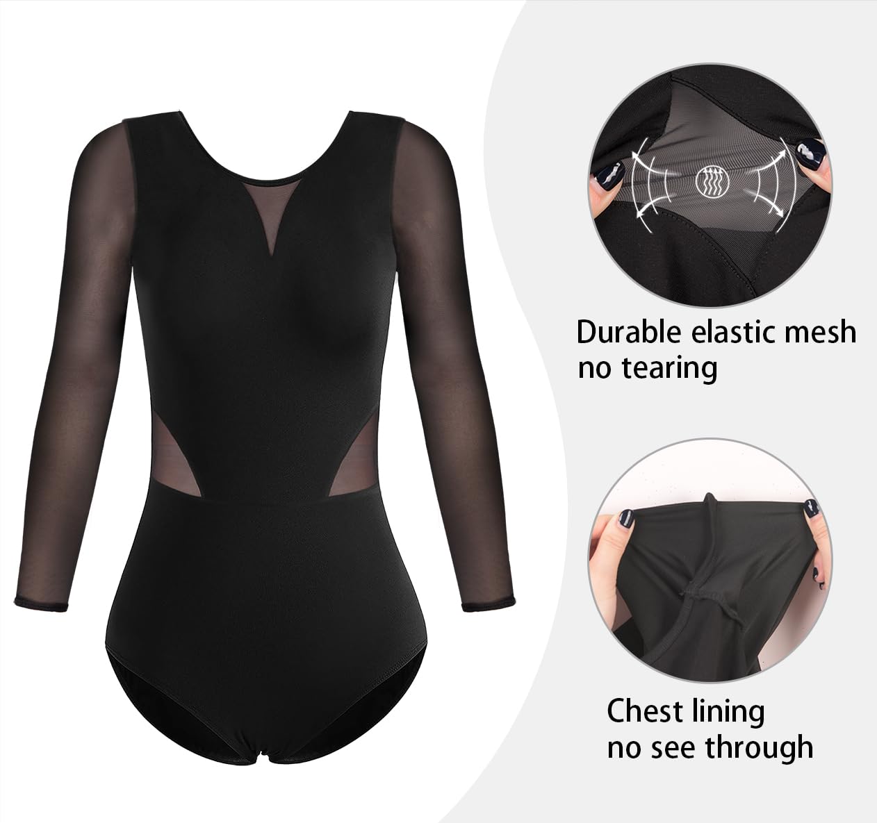 DANSHOW Women's Short Sleeve Ballet Leotard - Stretchable Dancewear for Adults - Perfect for Ballet, Jazz, Contemporary & Yoga Classes