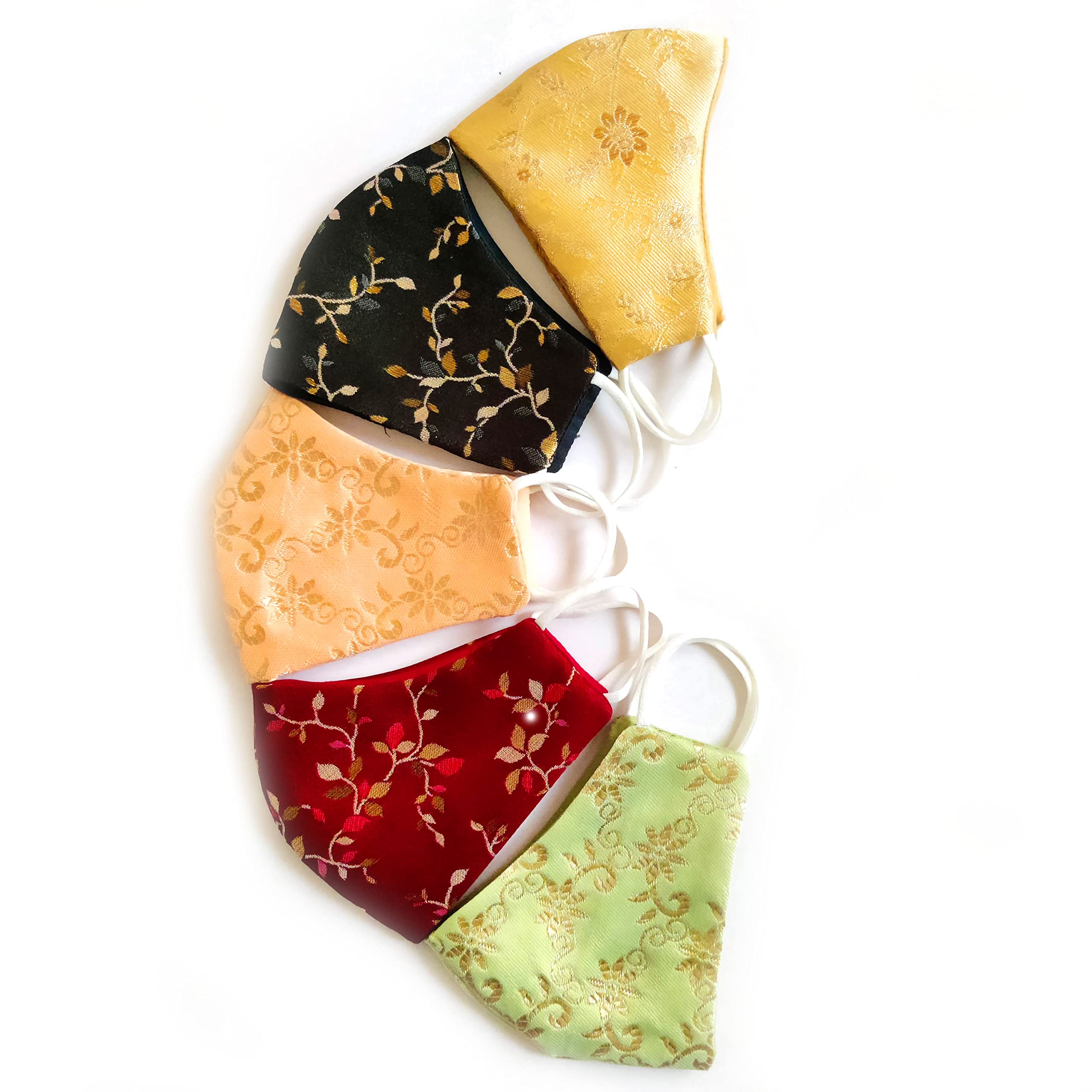 Stylish Multicolor Designer Face Mask for Wedding & Party - Reusable, Free Size for Men & Women - Perfect for Safety Protection at Events, Gatherings & Daily Use