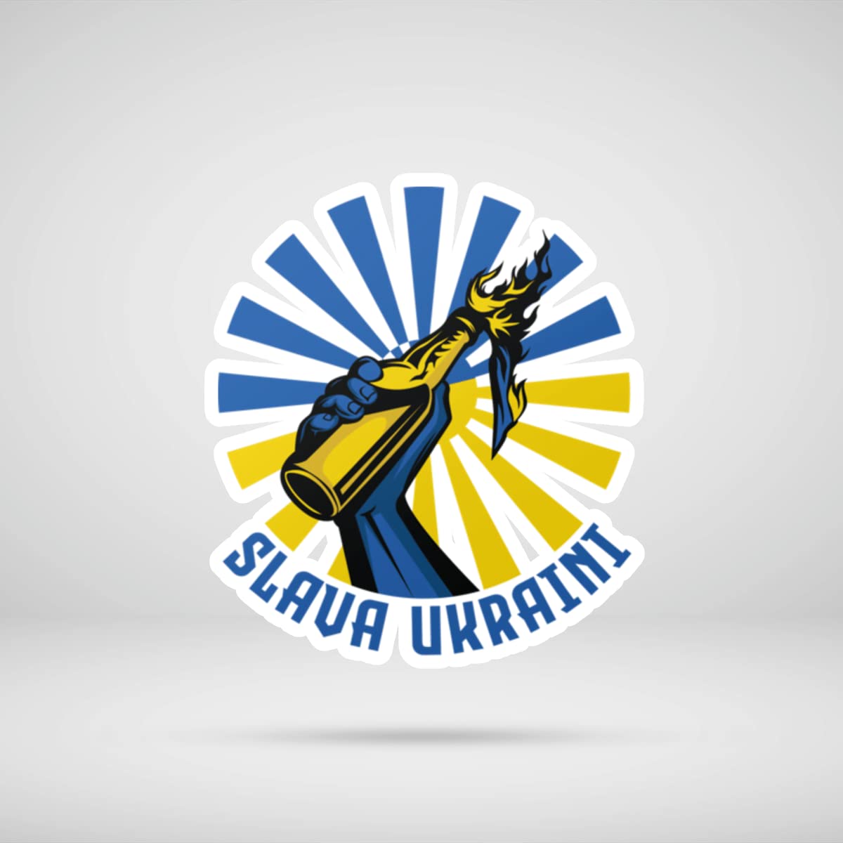Slava Ukraini Molotov Cocktail Sticker - 4