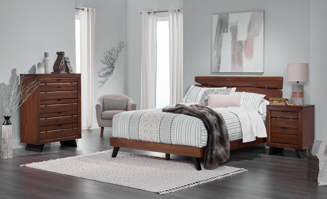 Camila 5-Piece Twin Bedroom Set in Rustic Brown - Complete Kids' Room Furniture Package for Cozy Bedroom Decor