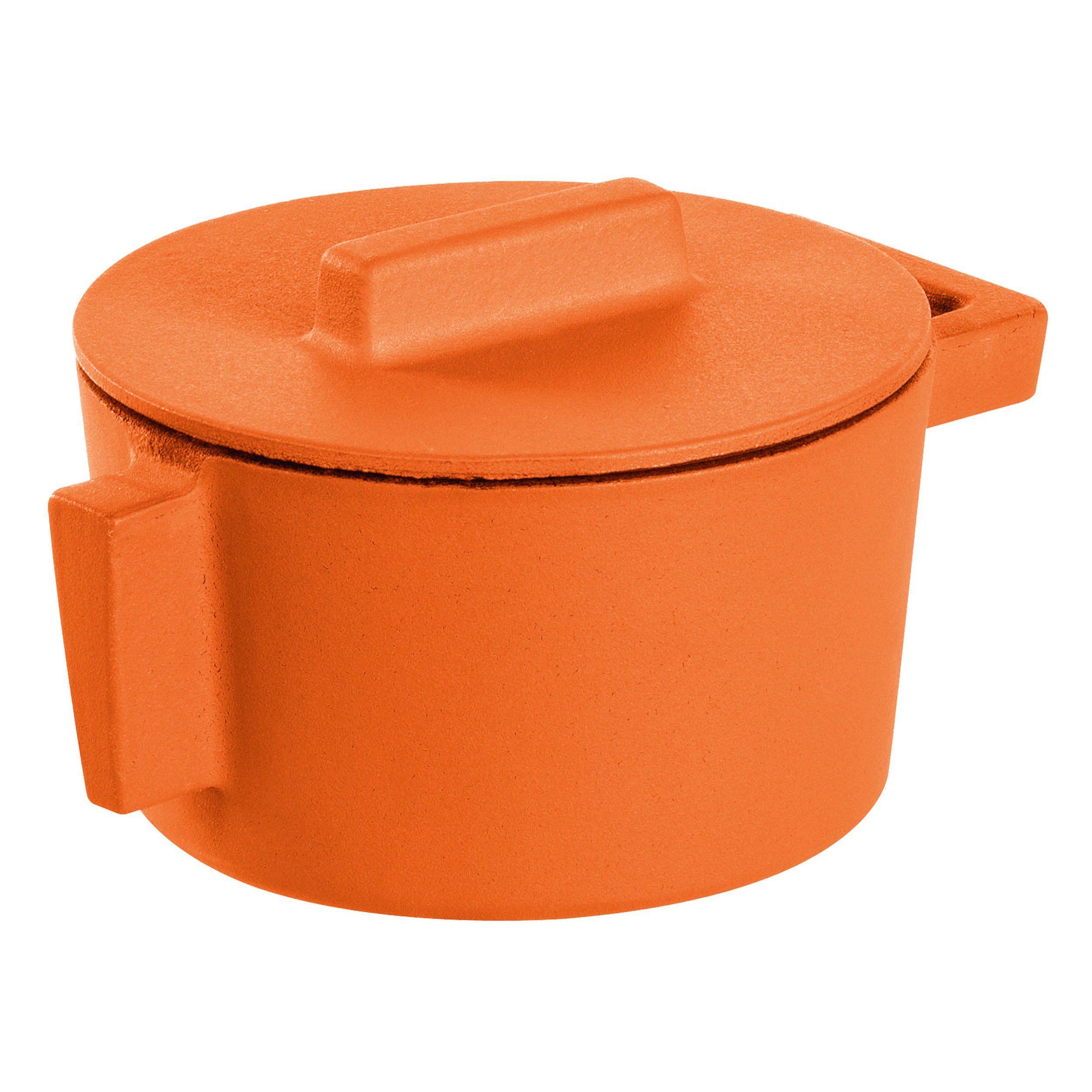 Sambonet Rosenthal Terra Cotta Cast Iron Meat Pot with Lid - 10 cm Diameter - Perfect for Curry, Stews, and Slow Cooking - Ideal for Stovetop and Oven Use