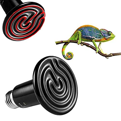 150W 2-Pack Ceramic Heat Emitter Bulbs - Infrared Reptile Heat Lamp for Bearded Dragons, Turtles, Snakes & Aquariums - No Light, Safe for Pets - Perfect for Terrariums, Brooders & Chicken Coops