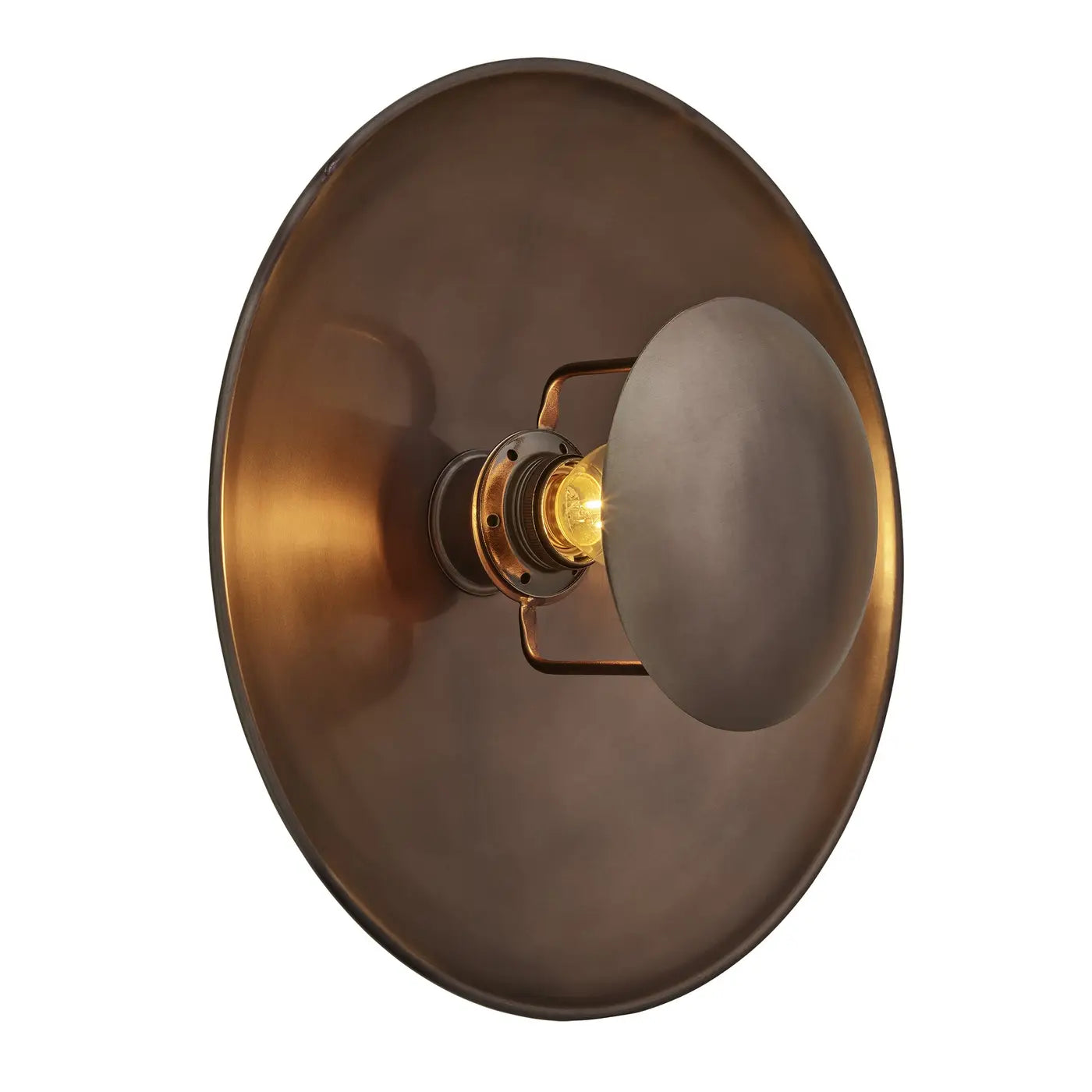 Boston Round Metal Diffuser Wall Light - Vintage Industrial Style with Multiple Finishes - Perfect for Living Room, Bedroom & Hallway Lighting