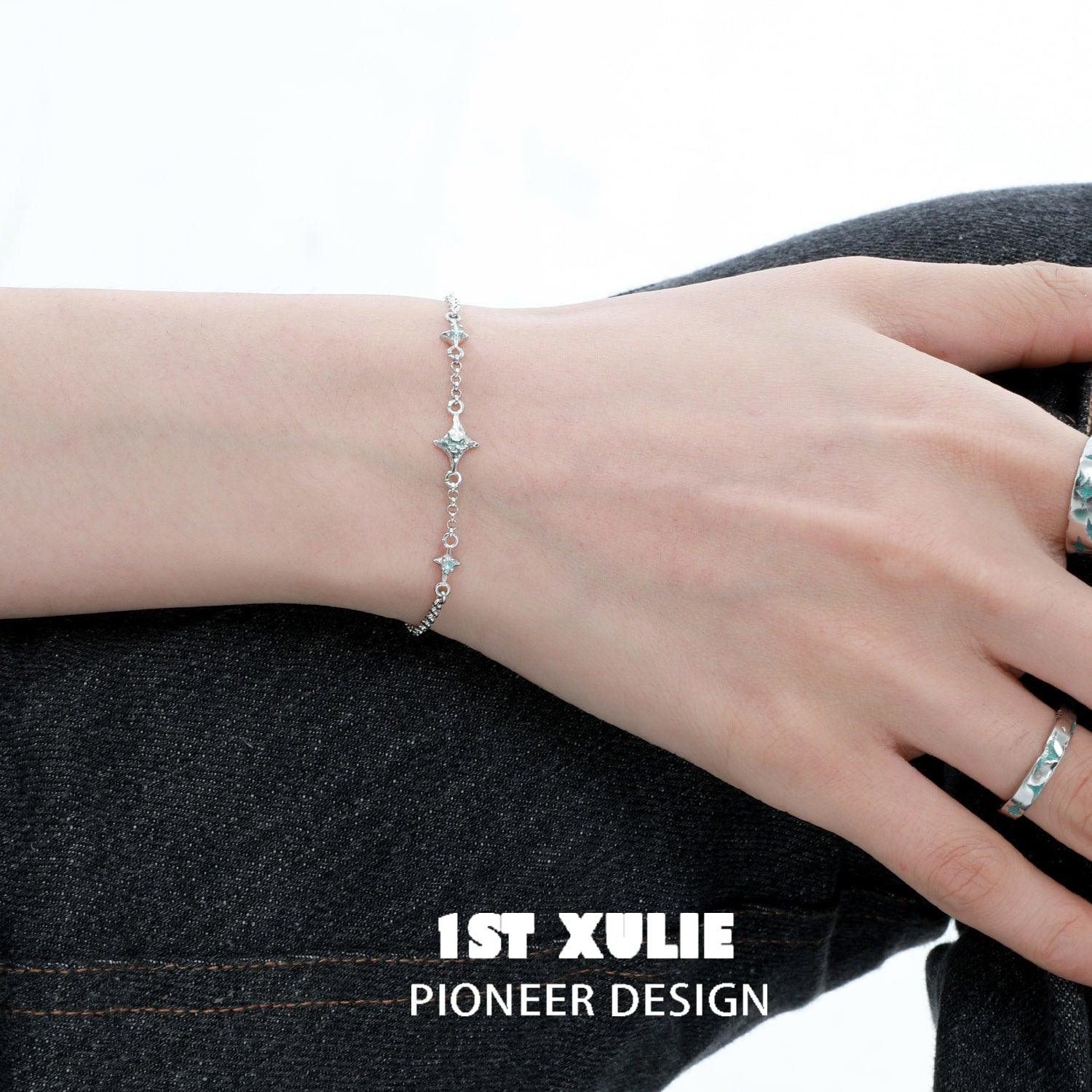 Starry Night Sterling Silver Pendant Detachable Bracelet - Elegant Adjustable Charm Bracelet for Women, Perfect Gift for Birthday, Anniversary & Special Occasions