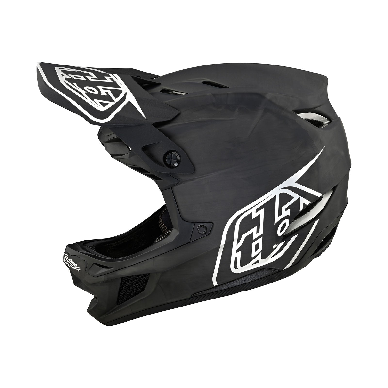 D4 Carbon Fiber Motorcycle Helmet - Stealth Black & Silver - Lightweight & Durable for Racing, Street Riding & Urban Commuting