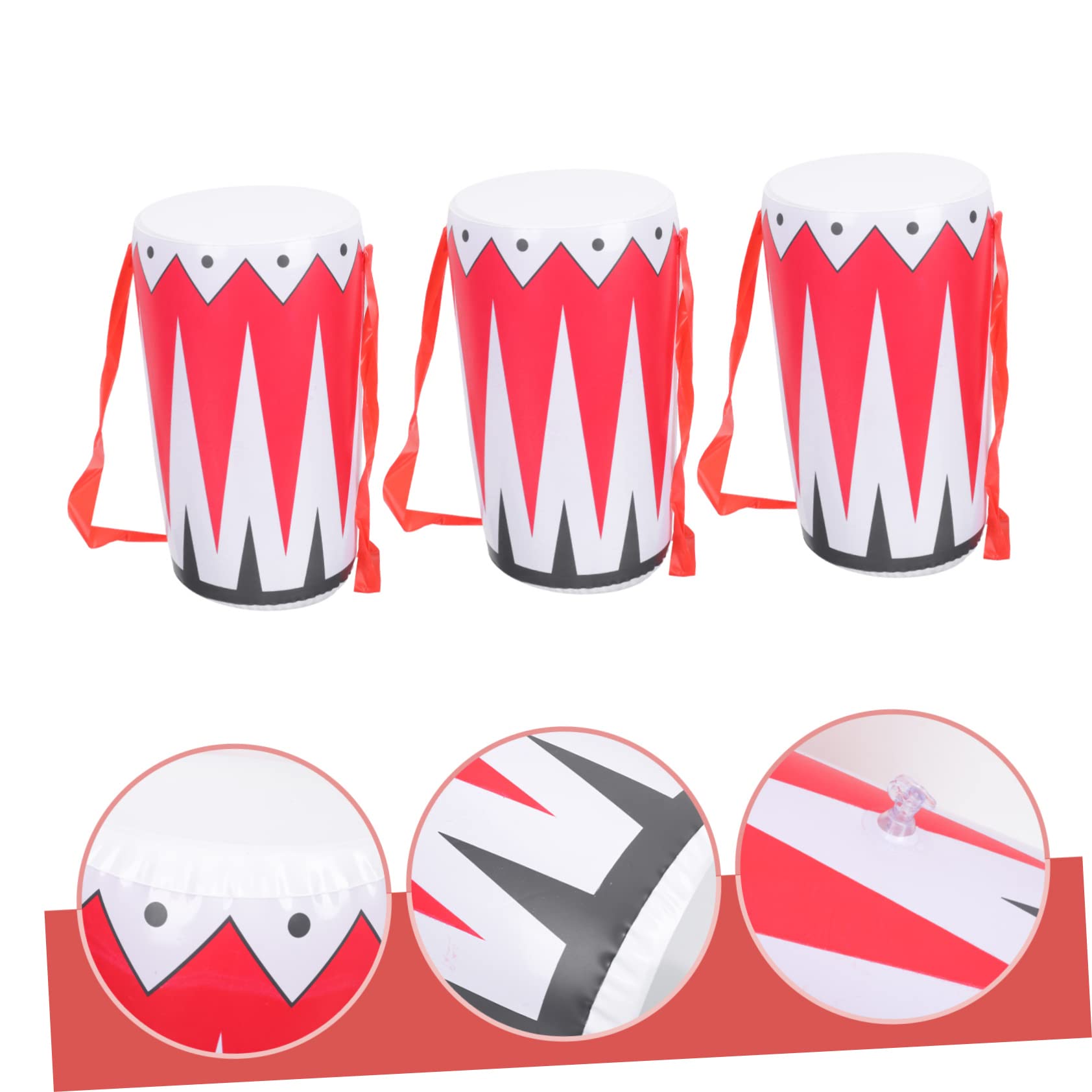 UPKOCH 6-Piece Inflatable Drum Set - Musical Instruments & Makeup Bag Toys for Kids, African-Themed Fantasy Drums - Perfect for Birthday Parties, Classroom Activities & Pretend Play