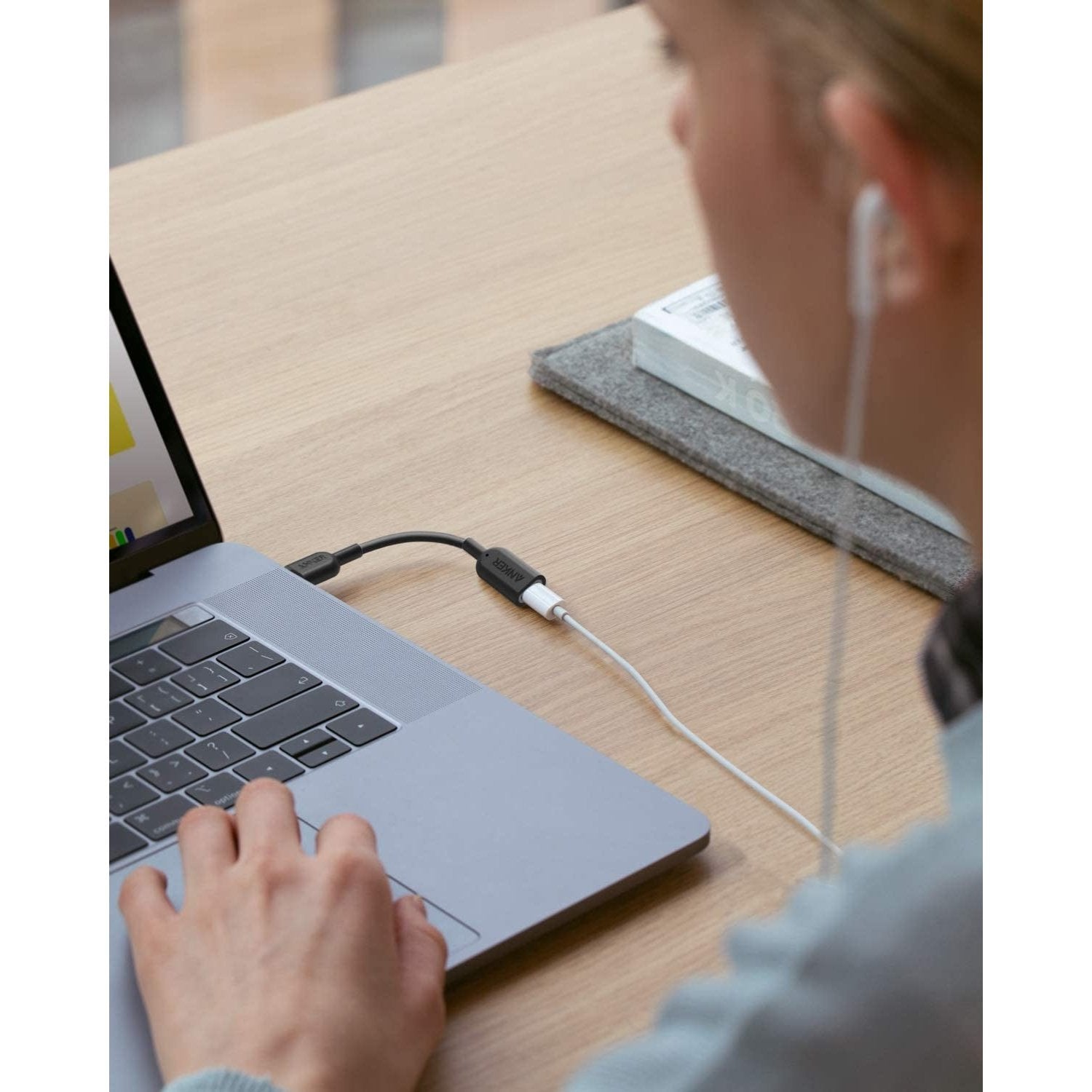 Anker USB C to Lightning Audio Adapter - High-Speed Charging & Audio Sync for iPhone (Black) | Perfect for Travel, Work & Home Use
