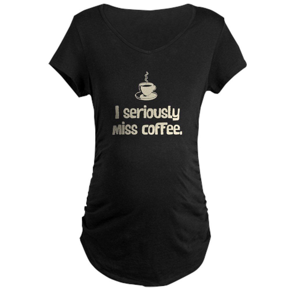 Seriously Miss Coffee Maternity T-Shirt - Funny Pregnancy Tee for Coffee Lovers - Perfect for Baby Showers & Maternity Photos