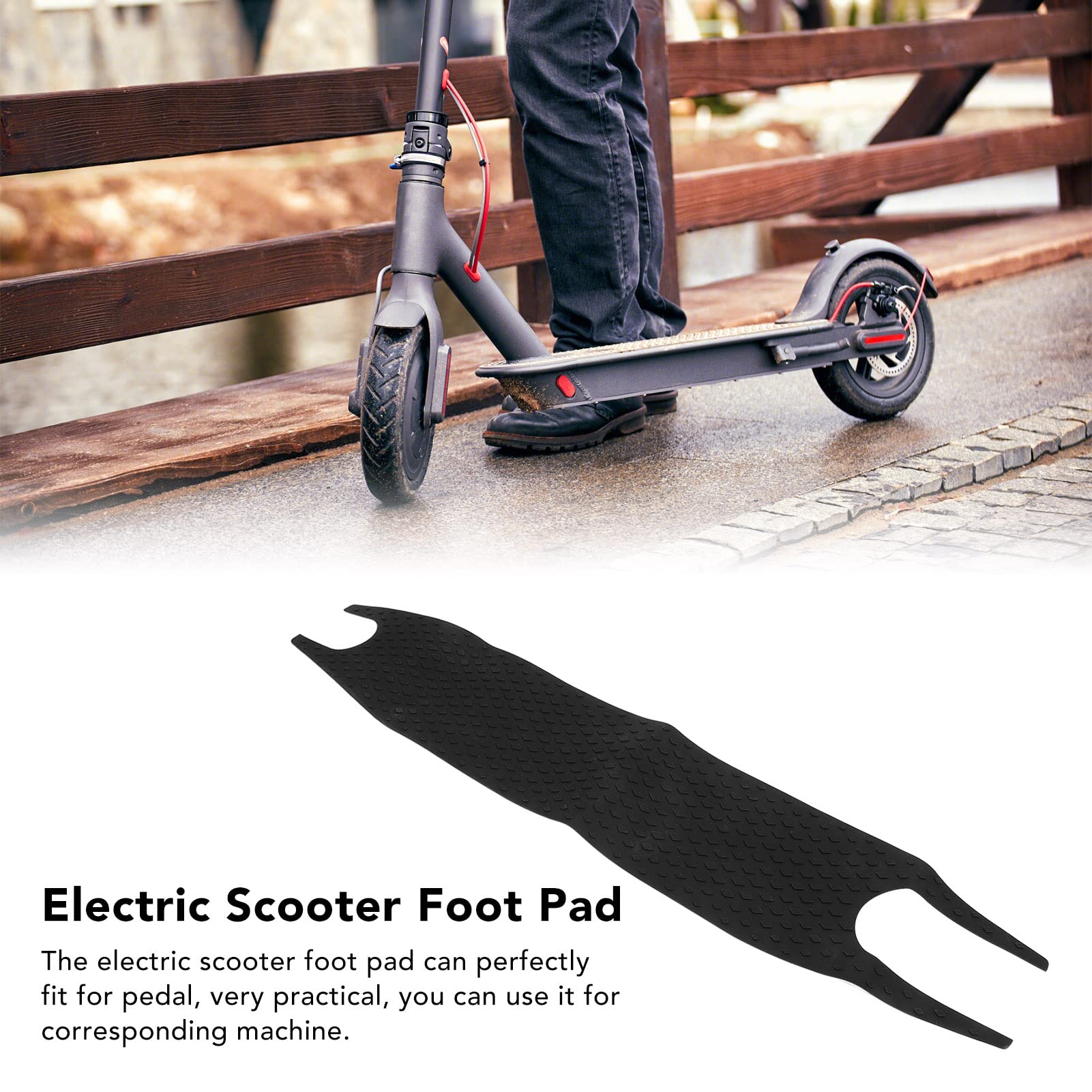 Premium Electric Scooter Silicone Foot Pad - Durable Non-Slip Pedal Mat for Replacement - Ideal for Commuting, Urban Travel & Outdoor Adventures - Cycling Accessories