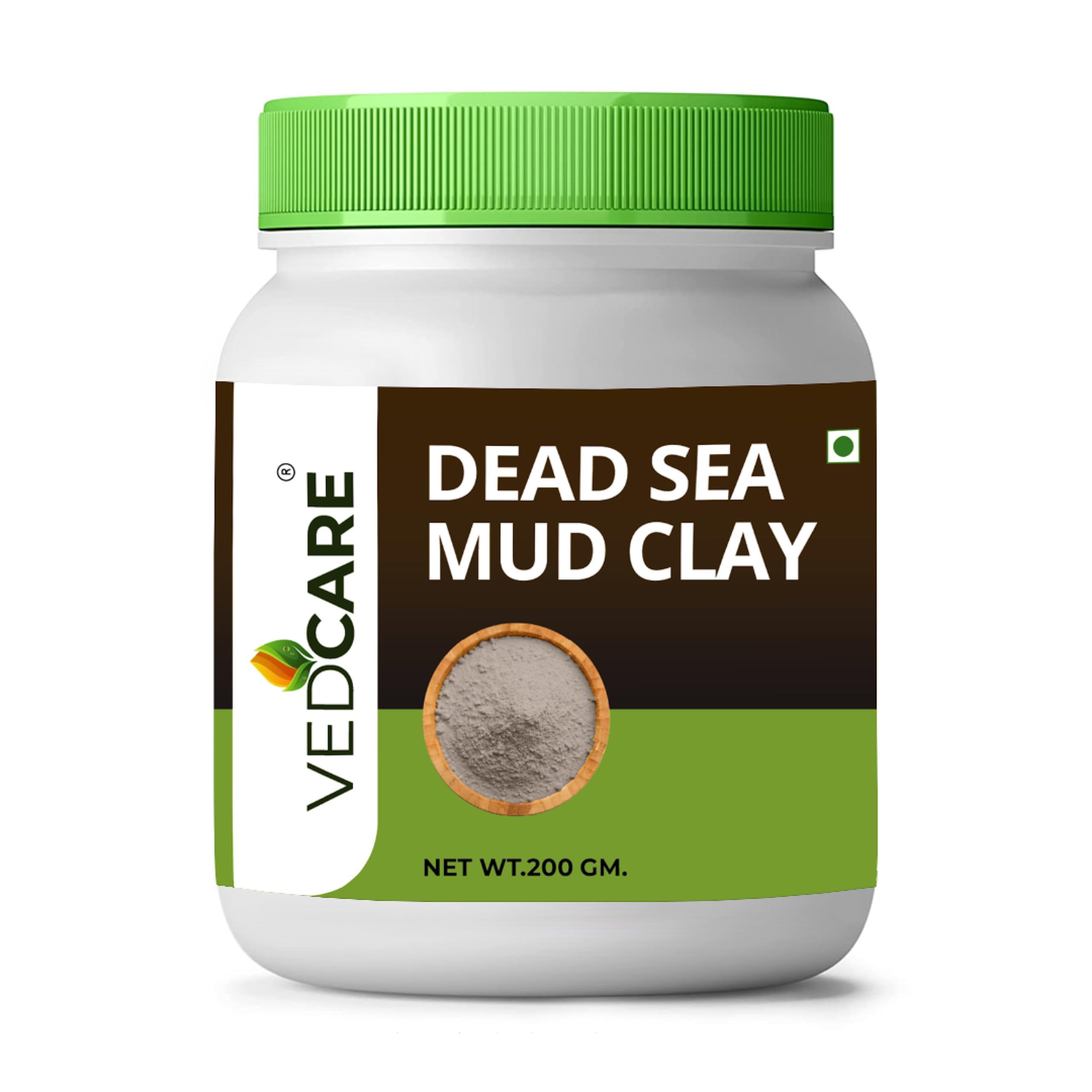 Vedcare 100% Natural Dead Sea Mud Mask - Pure Clay for Face, Body & Hair Care - 200g - Deep Cleansing & Detoxifying - Perfect for Spa, Acne Treatment & Skin Rejuvenation