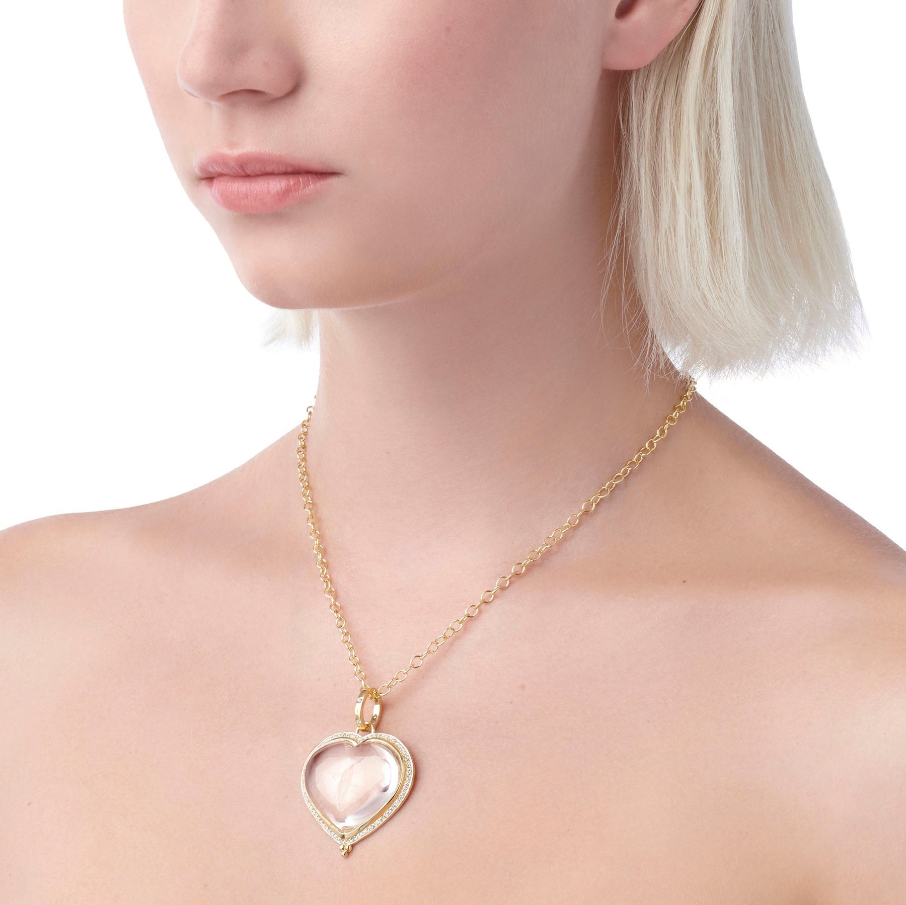 Temple St. Clair Diamond Pavé Heart Pendant Necklace - 18K Gold Fine Jewelry for Women - Perfect Gift for Valentine's Day, Anniversary & Special Occasions