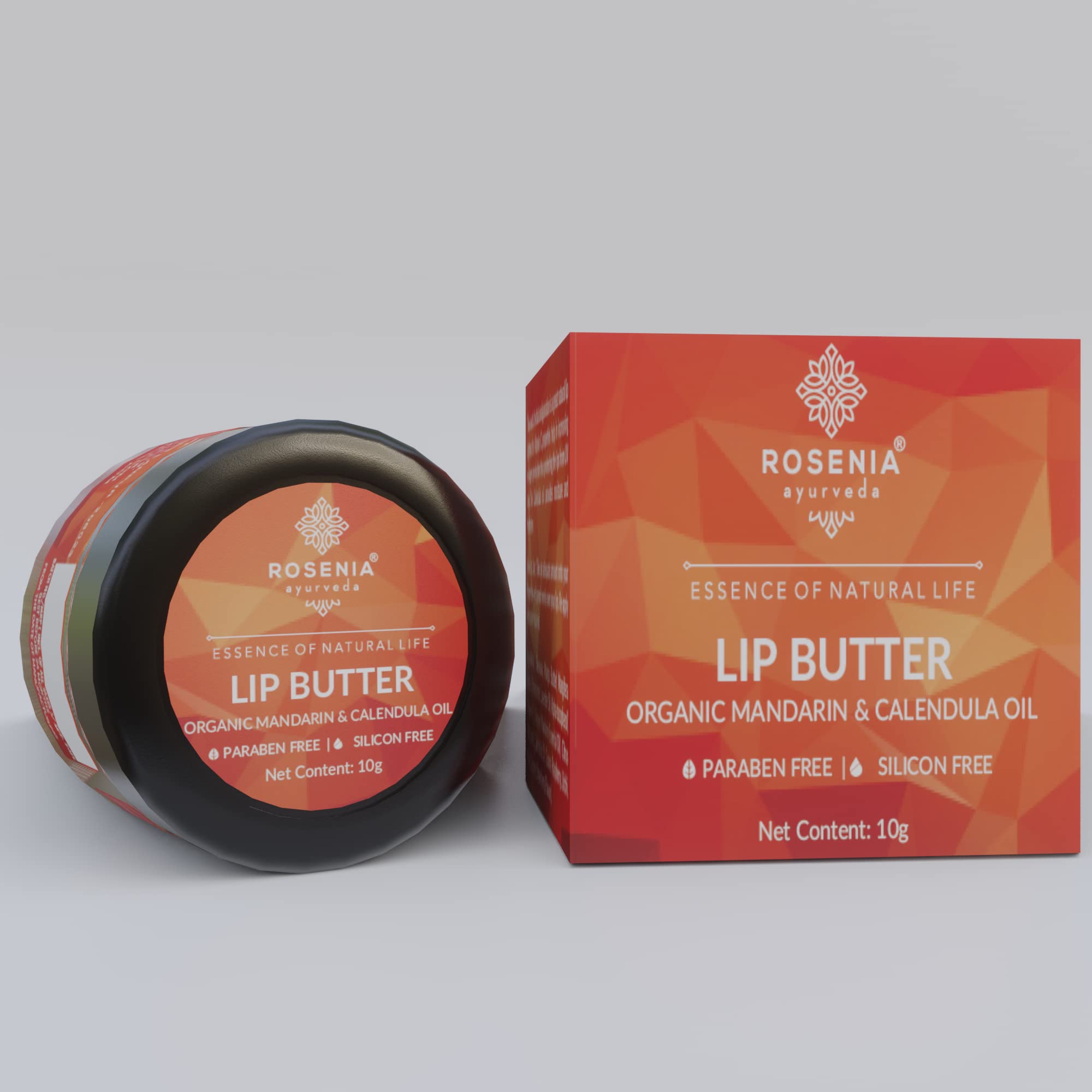Organic Mandarin & Calendula Ayurvedic Lip Butter - UV Protection & Deep Hydration for Dry Lips | Natural Lip Care for Men & Women | Perfect for Outdoor Activities, Cold Weather & Daily Lip Care | 10g