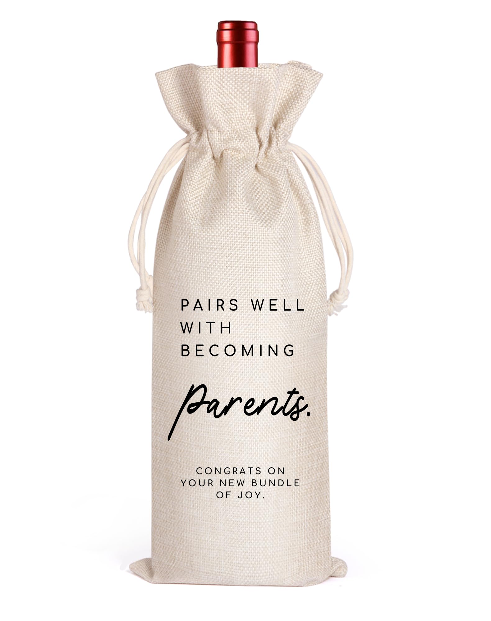 LANBAIHE Funny Pregnancy Announcement Wine Bag - Perfect Baby Shower Gift for New Parents - Ideal for Gender Reveals & Celebrations