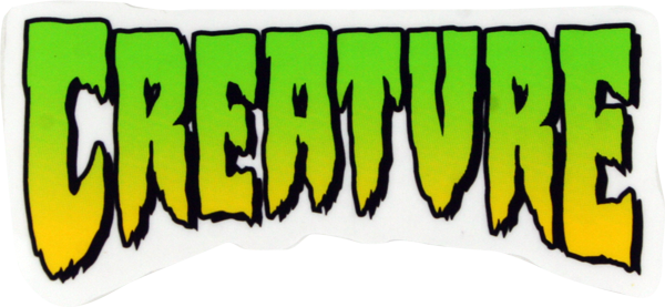 Creature Logo 4x2 Inch Car Decal Sticker - Clear/Green/Yellow Options - Waterproof Vinyl for Laptop, Phone, Car, Motorcycle & DIY Projects