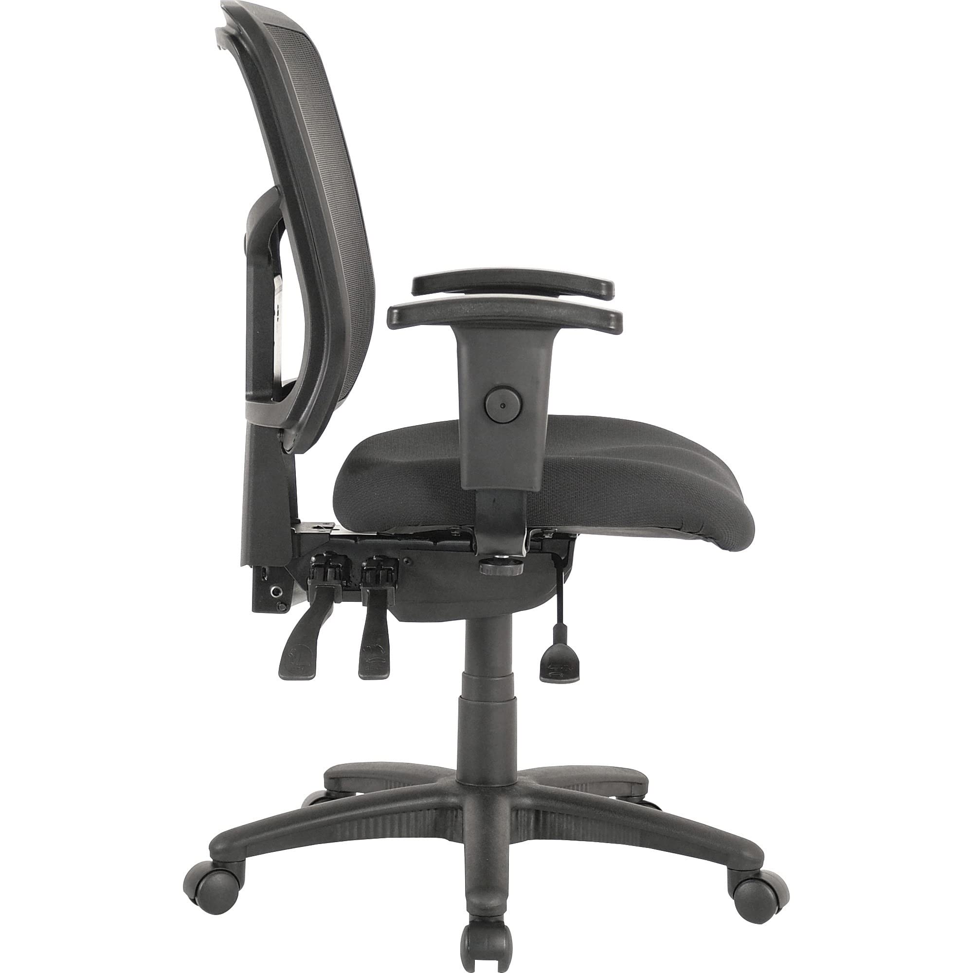 Lorell LLR86201 ErgoMesh Series Managerial Mid-Back Chair - Adjustable Ergonomic Office Chair for Home & Business Use, Comfortable Mesh Back Support for Long Hours Sitting