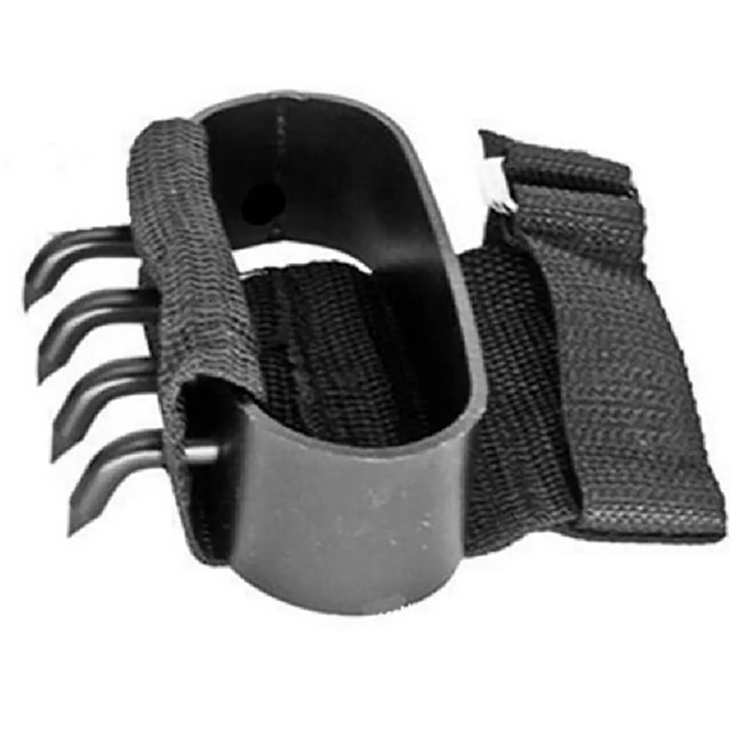 ZLLAN 2 Pack Heavy Duty Tree Climbing Spikes - Anti-Slip 4-Toothed Crampon Paw Hooks with Adjustable Wristbands for Outdoor Mountain Climbing, Hunting & Arborist Work