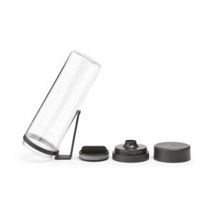 500ml Dark Grey Make & Take Water Bottle with Strainer - Perfect for Gym, Hiking & Outdoor Activities