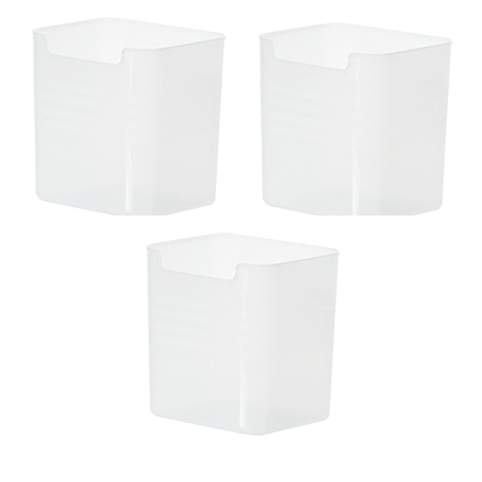 3-Pack Refrigerator Side Door Storage Boxes - Food & Vegetable Organizer Bins for Kitchen, Pantry, and Home Organization (Perfect for Fridge Door Storage & Produce Organization)