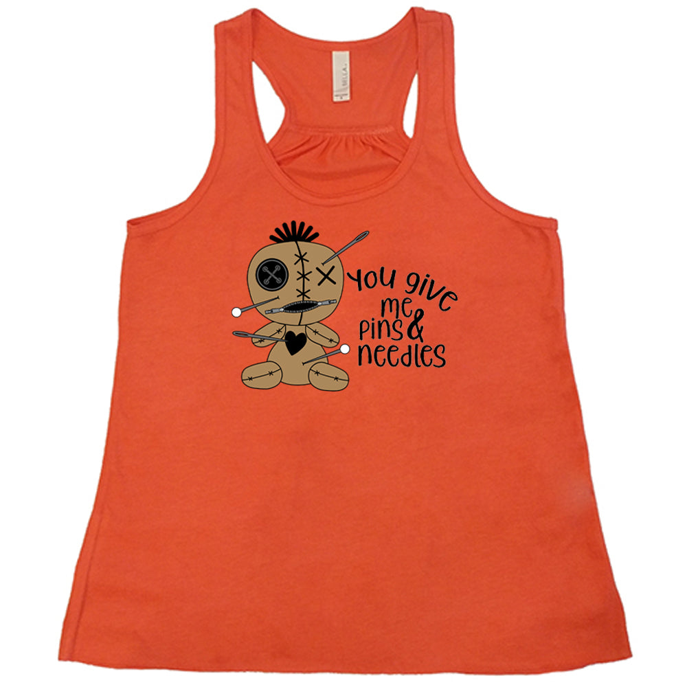 You Give Me Pins And Needles Funny Sarcastic T-Shirt - Trendy Graphic Tee for Casual Wear, Parties & Gifts