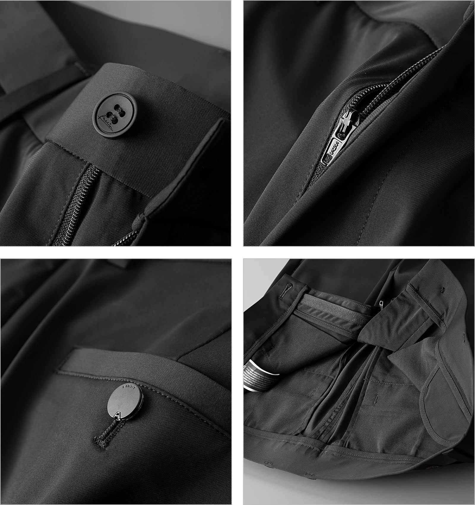 LUSHENUNI Men's Slim Fit Stretch Golf Pants - Breathable Ice Silk Dress Pants with Expandable Waist for Comfort & Mobility | Perfect for Golfing, Office Wear & Casual Outings