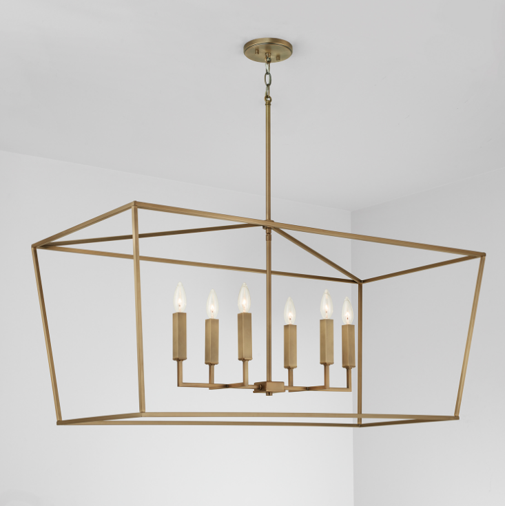Theo 6-Light Modern Pendant Lighting Fixture - Elegant Dining Room Chandelier for Kitchen Island, Living Room, and Bedroom Decor