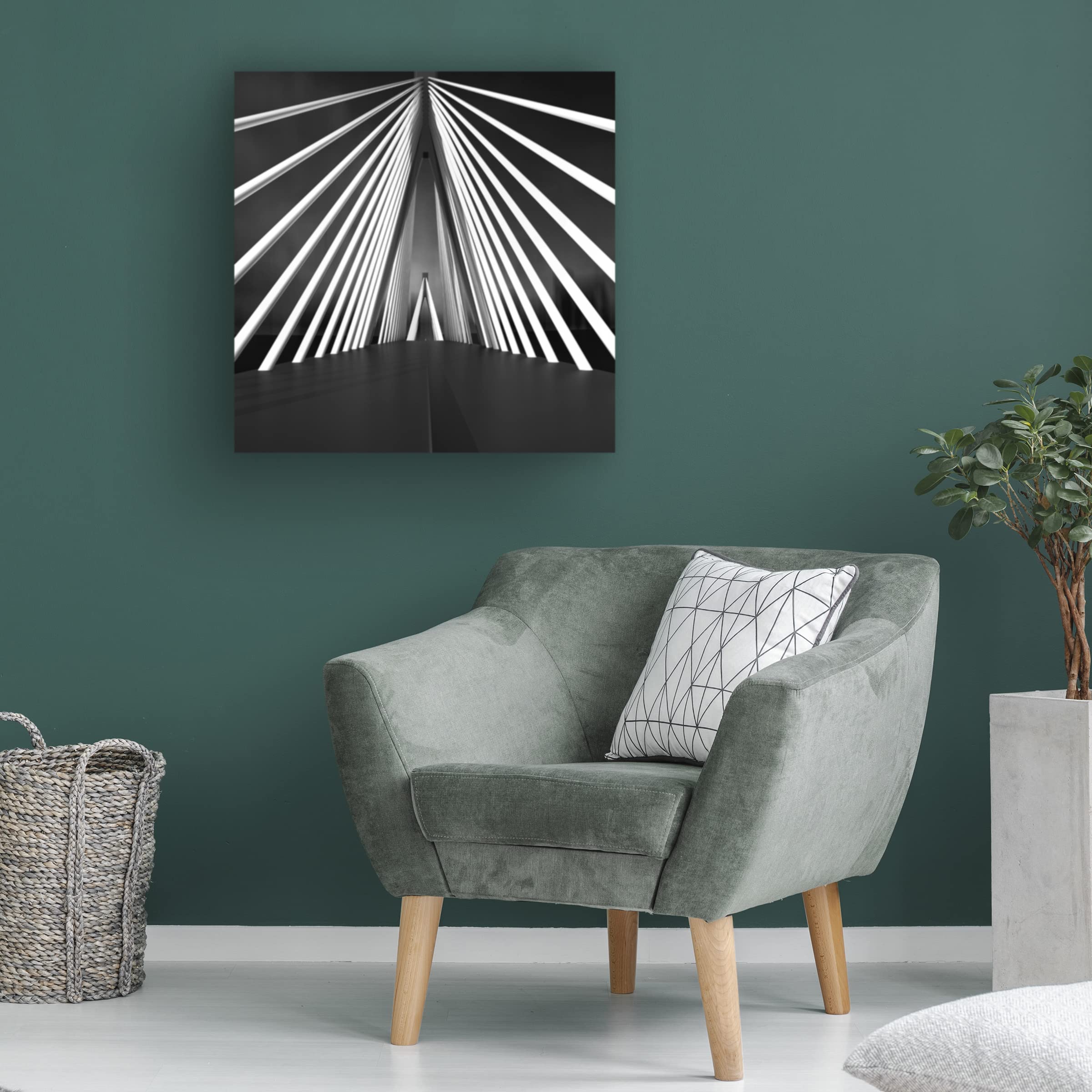Trademark Fine Art 'Big String Bridge' Canvas Wall Art by Antonyus Bunjamin Abe - Modern Abstract Painting for Living Room, Bedroom & Office Decor