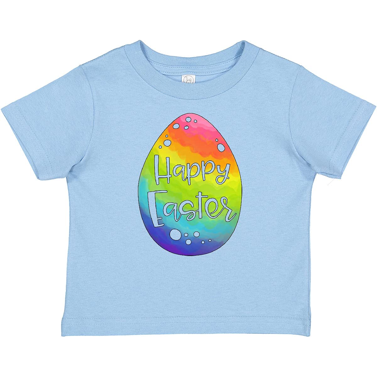 Inktastic Happy Easter Rainbow Easter Egg Baby T-Shirt - Cute Easter Outfit for Boys & Girls - Perfect for Easter Egg Hunts, Family Photos & Spring Celebrations