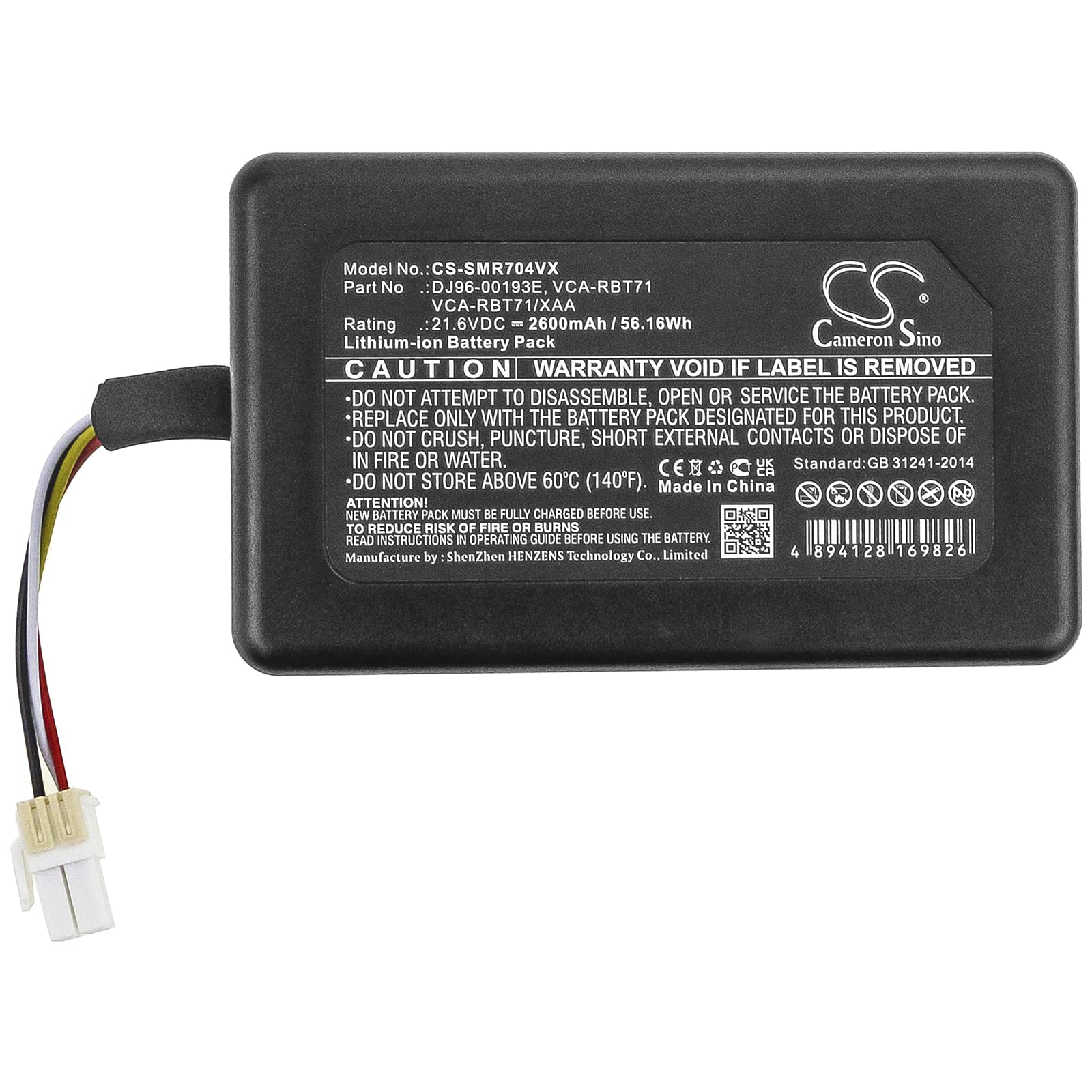 Original Battery Replacement for Samsung PowerBot R7040, R1AM7010UW/AA, VR1AM7010U5/AA - Compatible with Multiple Samsung Robot Vacuum Models - Perfect for Home Cleaning & Maintenance