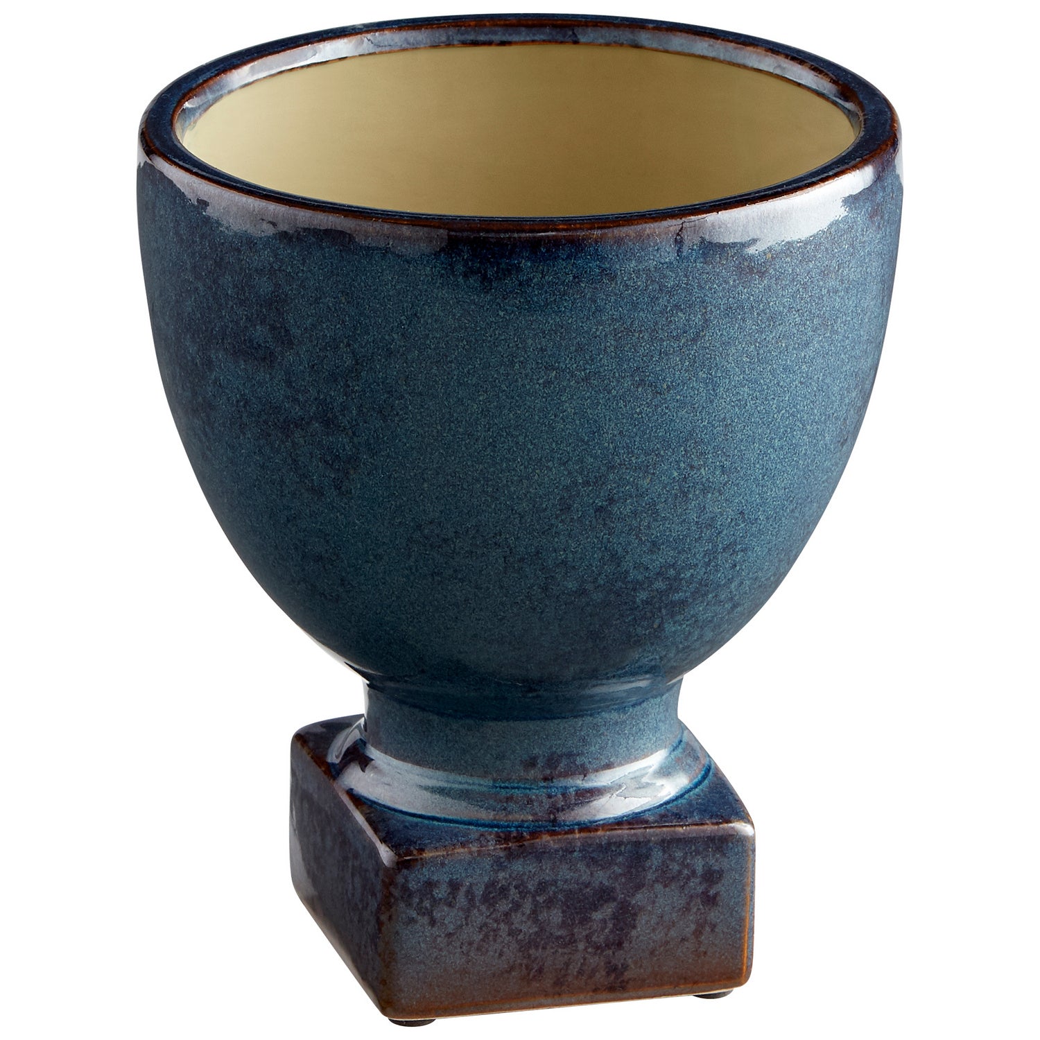 Cyan Design 11047 Big Sky Planter - Large Blue Glazed Ceramic Flower Pot for Indoor/Outdoor Plants, Home & Garden Decor