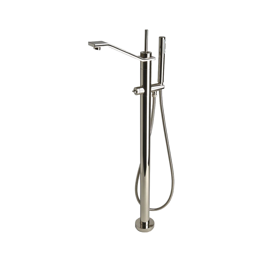 Freestanding Bathtub Faucet - Modern Matte Black Tub Filler with Hand Shower - Perfect for Bathroom Renovation, Spa & Luxury Home Decor