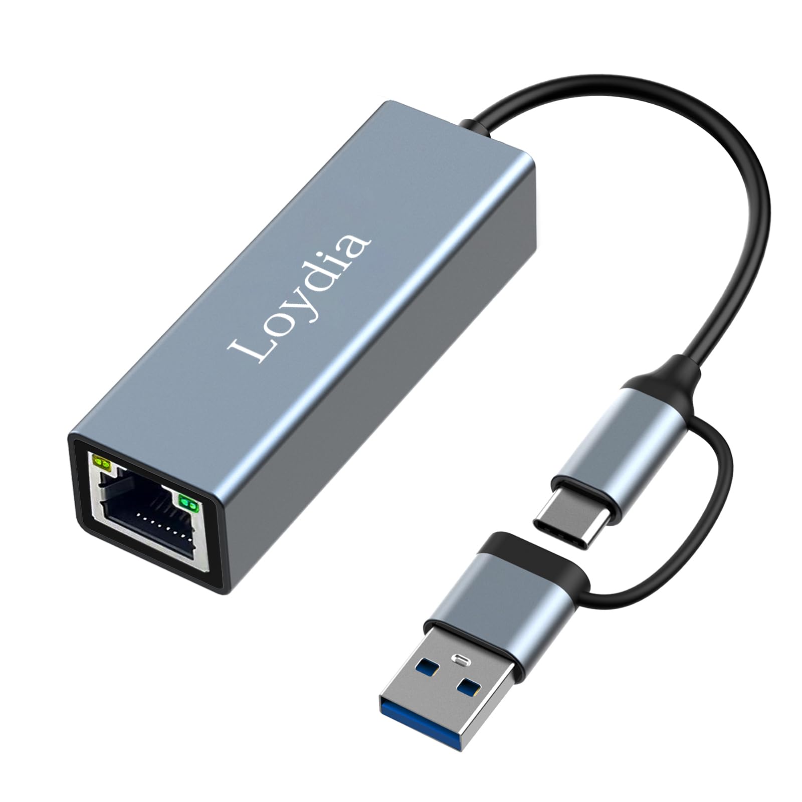 USB C to Ethernet Adapter, USB 3.0 to RJ45 Gigabit LAN Network Adapter (1000Mbps) for MacBook Pro/Air 2017-2023, iPhone 15 Pro/Pro Max, iPad Pro - Fast Wired Internet Connection for Gaming, Streaming & Home Office
