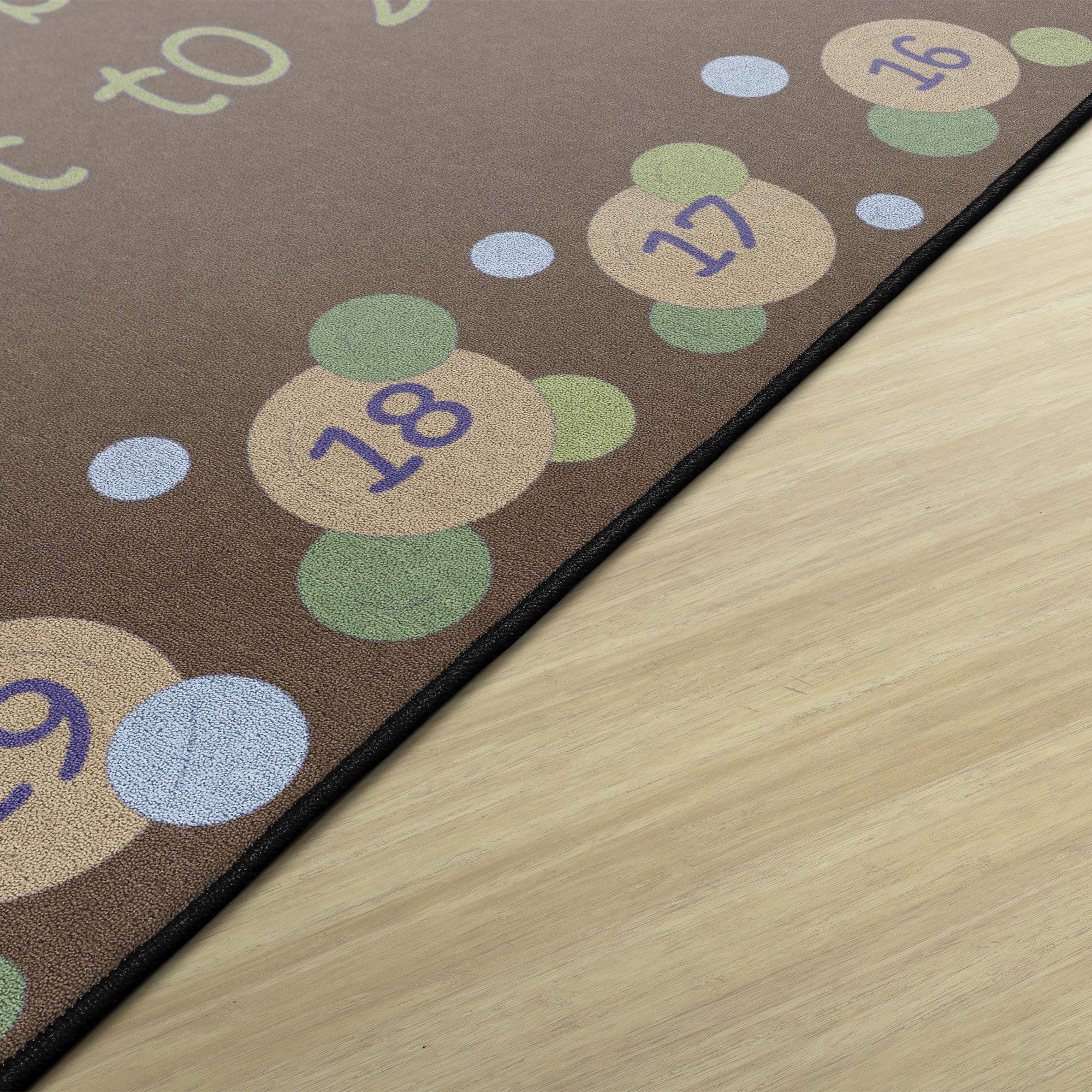 Washable Pop The Bubbles Rug 5x8 Feet - Soft Non-Slip Kids Play Mat for Nursery, Playroom & Living Room - Earth Tone Modern Home Decor