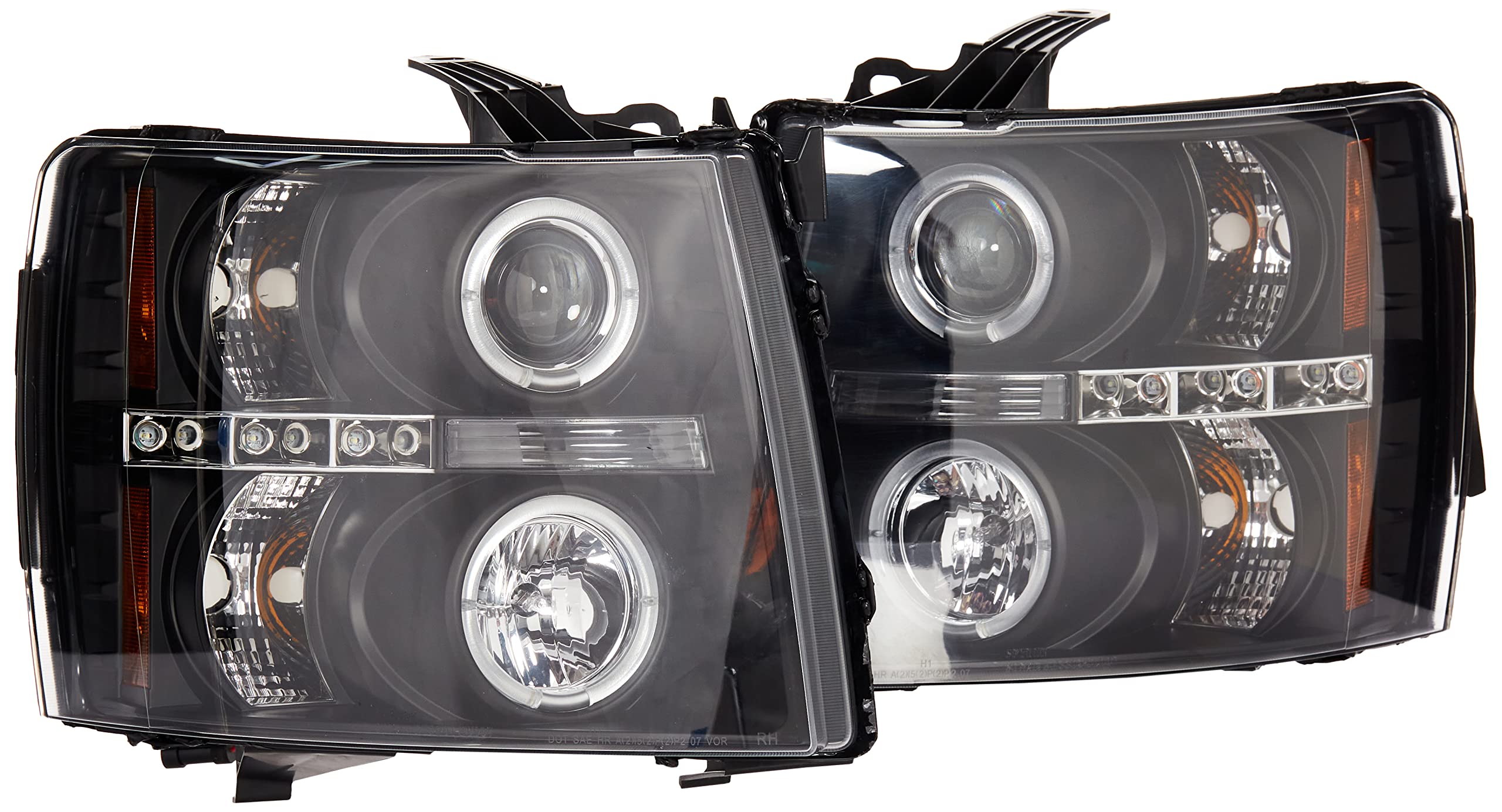Spyder LED Projector Headlights for Chevy Silverado 07-14 - Black Halo - Upgrade Your Ride