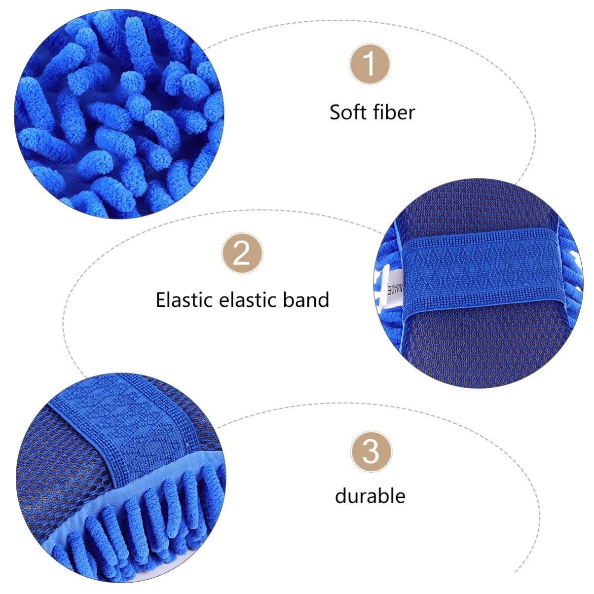 2-Pack Microfiber Car Wash Mitts - Ultra Soft Scratch-Free Sponge Gloves for Dust-Free Auto Cleaning - Perfect for Cars, Trucks & SUVs (Great for Hand Washing & Detailing)