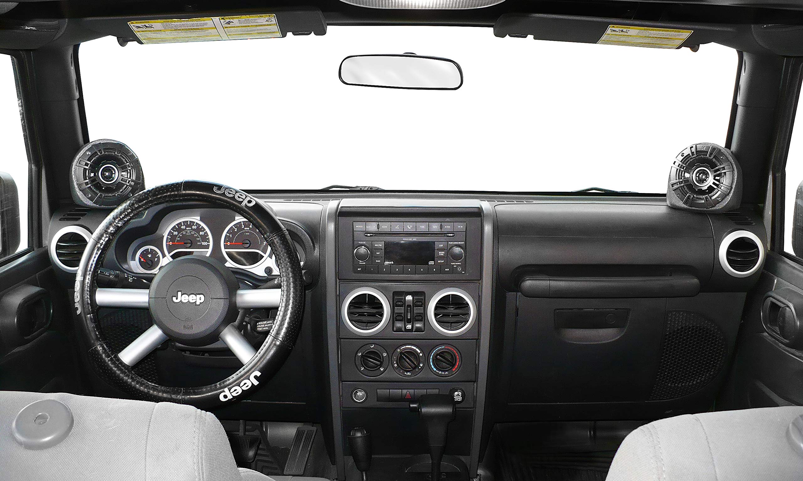 Jeep Wrangler JK & Unlimited (2007-2014) Pillar Pod Speaker Enclosures - Compatible with Non-Premium Factory Systems (No Infinity/Alpine) | Perfect for Off-Road Audio Upgrades & Custom Car Stereo Installations