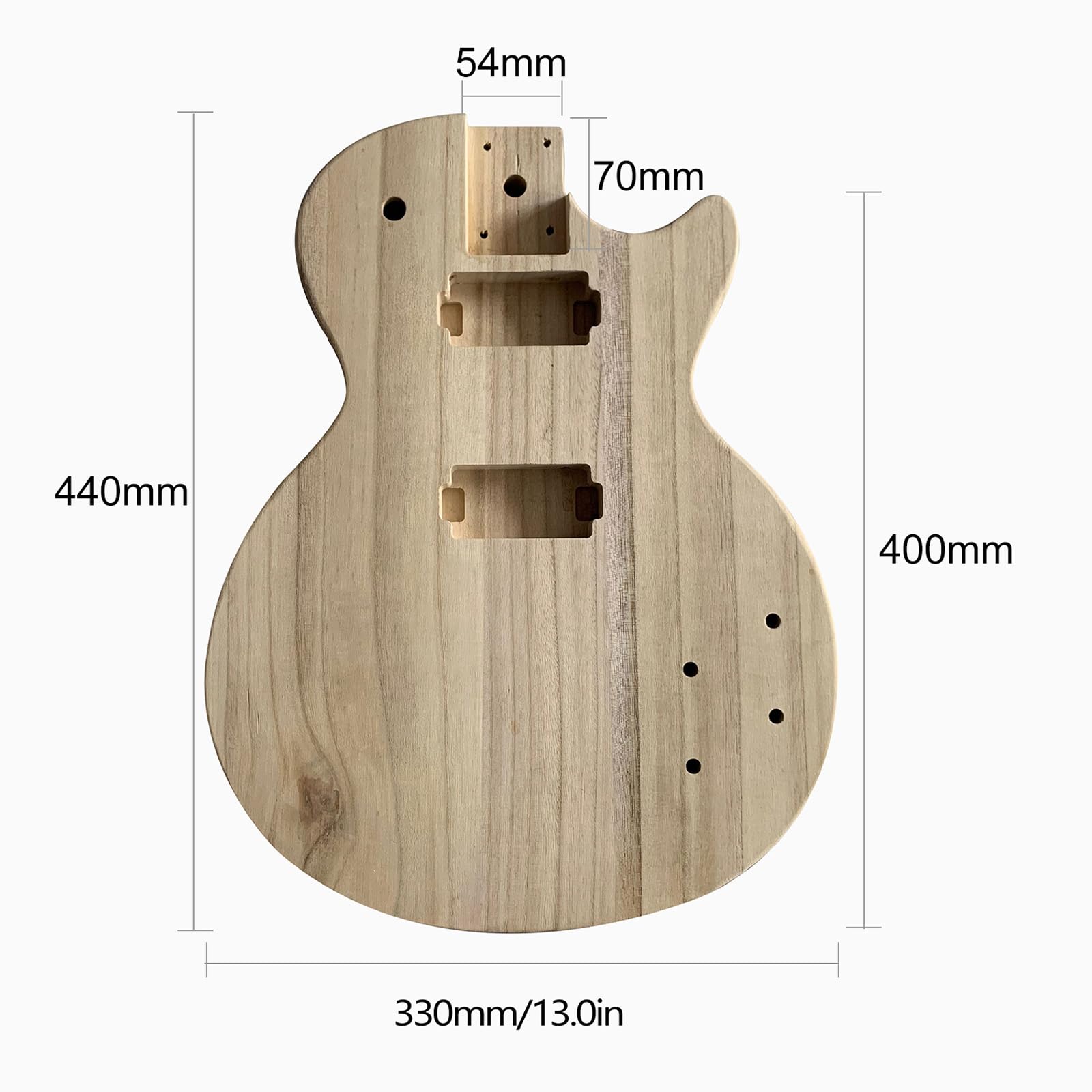 Unfinished Maple Wood Electric Bass Guitar Body Blank - DIY PB Style Bass Guitar Parts for Musicians & Luthiers | Perfect for Custom Builds, Repairs & Upgrades
