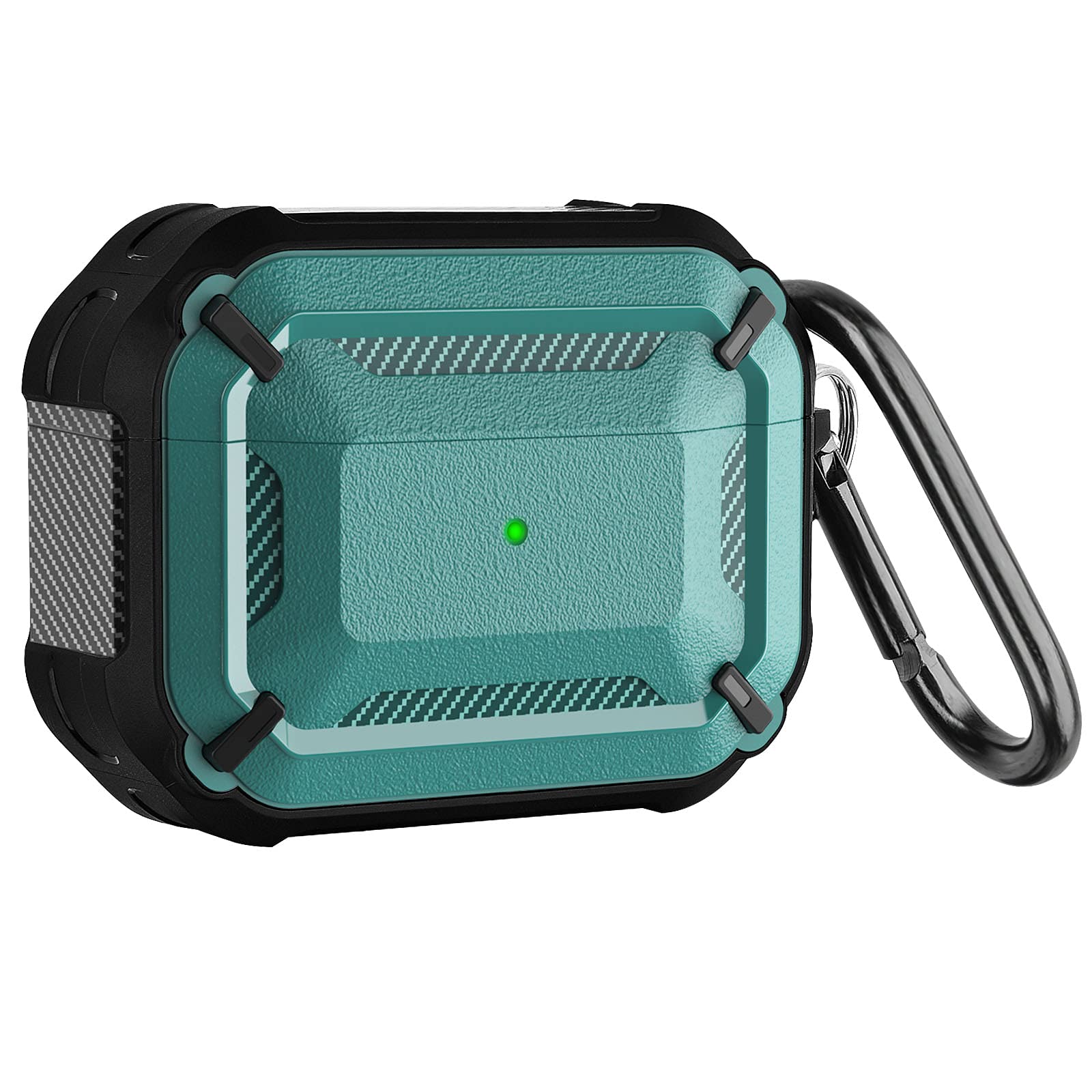 OLEBAND AirPods Pro Case - Military Grade Hard Rugged Cover with Keychain | Compatible with Apple AirPods 3 Charging Case | Durable Protection for Men | Perfect for Outdoor, Travel & Daily Use