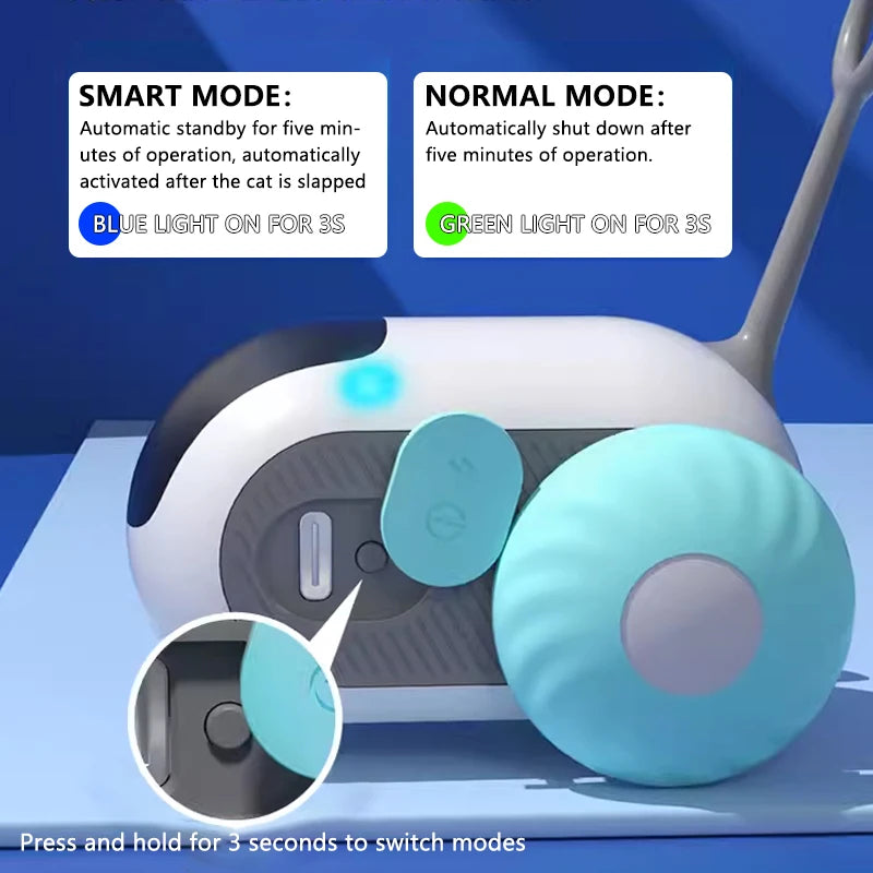 Automatic Rolling Smart Cat Toy Car with Remote Control - Interactive Pet Toy for Indoor Play, Exercise & Entertainment - Perfect for Kittens & Adult Cats