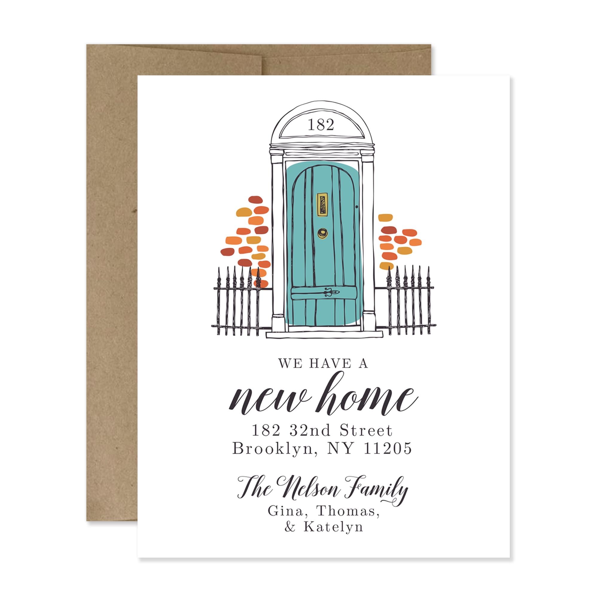 Custom Moving Announcement Cards - Personalized New Address Cards with Door Number, 4.25x5.5 Flat Moving Notices with Envelopes | Perfect for Housewarming, Relocation & Change of Address Announcements