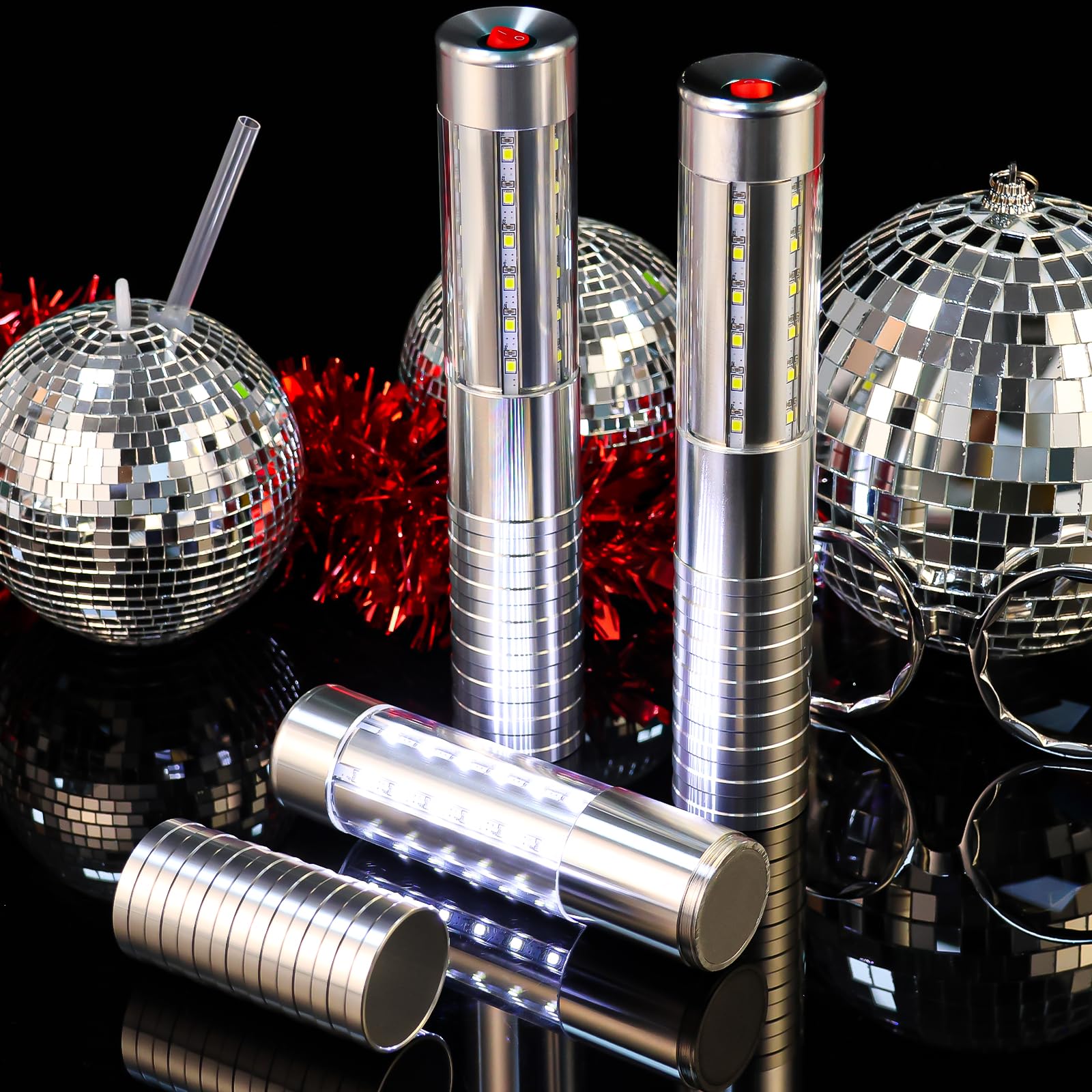 Rechargeable LED Strobe Baton Light - Bright Champagne Bottle Topper for Bars, Nightclubs, Weddings & Concerts | Handheld Party Lighting for Events & DJ Performances