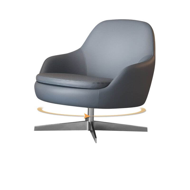 Modern Solid Color Foam Armchair - Ivory, Azure, Auburn - Simple Design with Fixed Back & Armrests | Perfect for Living Room, Office, or Reading Nook