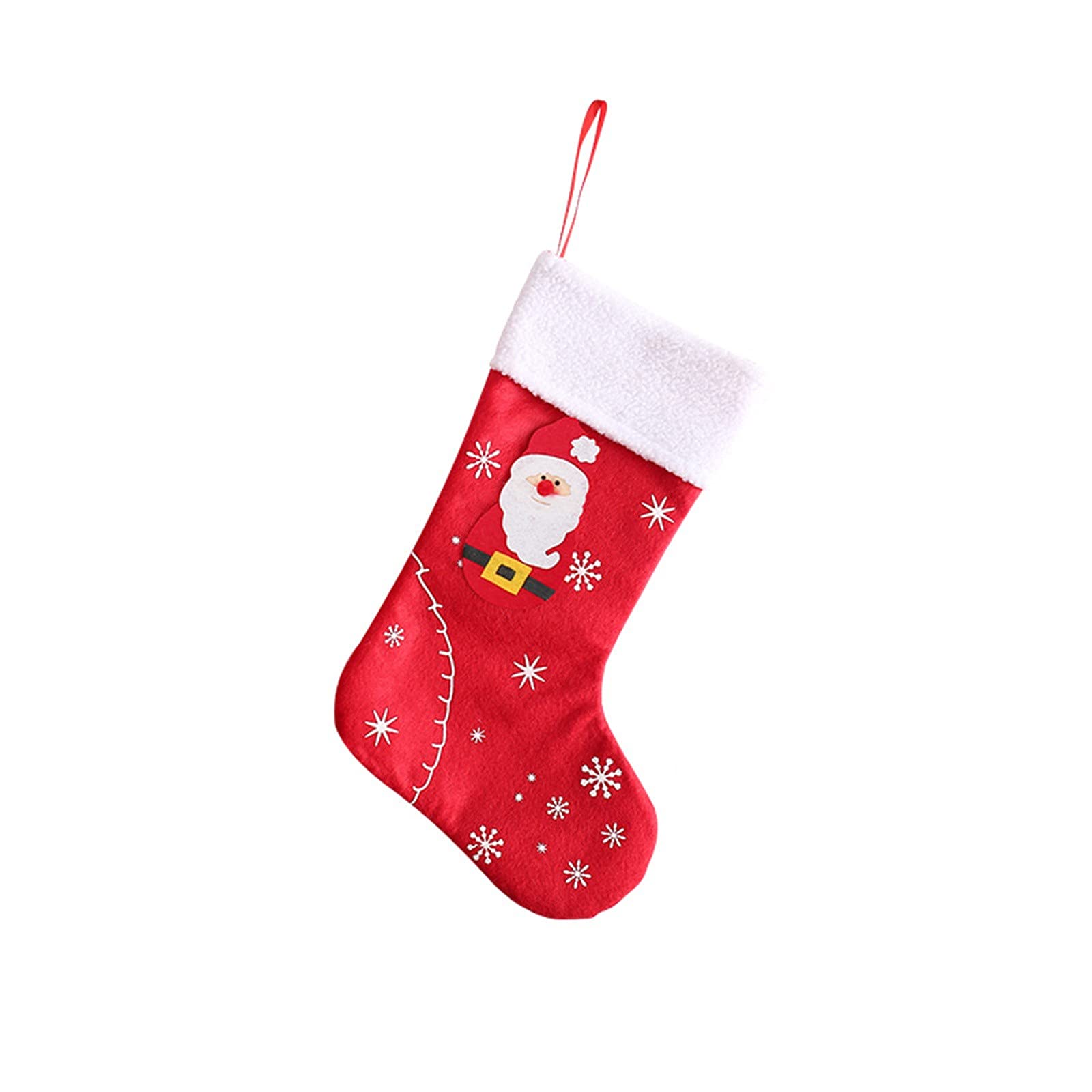 Personalized Christmas Stockings with 3D Snowflake, Santa, Snowman & Reindeer Designs - Classic Holiday Stockings for Family Christmas Decorations - Perfect for Xmas Party Decor, Fireplace Hanging & Festive Home Decorating
