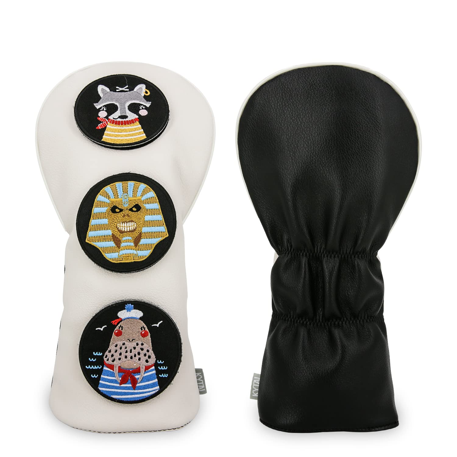 Premium Leather Golf Club Head Cover for 460CC Driver - Customizable with Replaceable Embroidery Badges | Protective Golf Accessory for Driving Range & Tournament Play