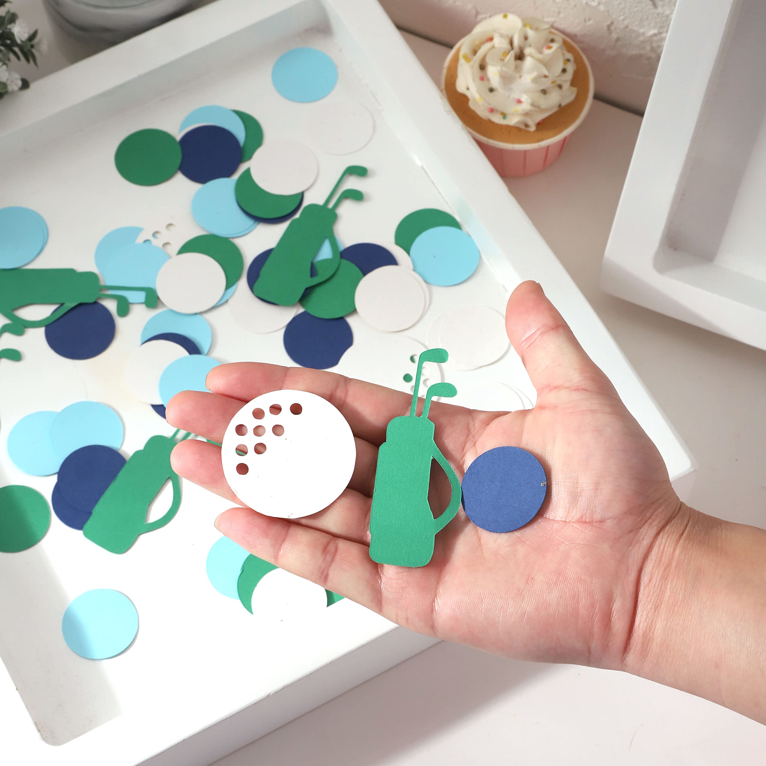 240 Pieces Golf Confetti for Party Decorations - Hole in One Birthday, Golf Themed Party Supplies, Table Scatter for First Birthday, Baby Shower & Golf Tournament Celebrations - Perfect for Golf Lovers, Birthday Boy & Sports Theme Events