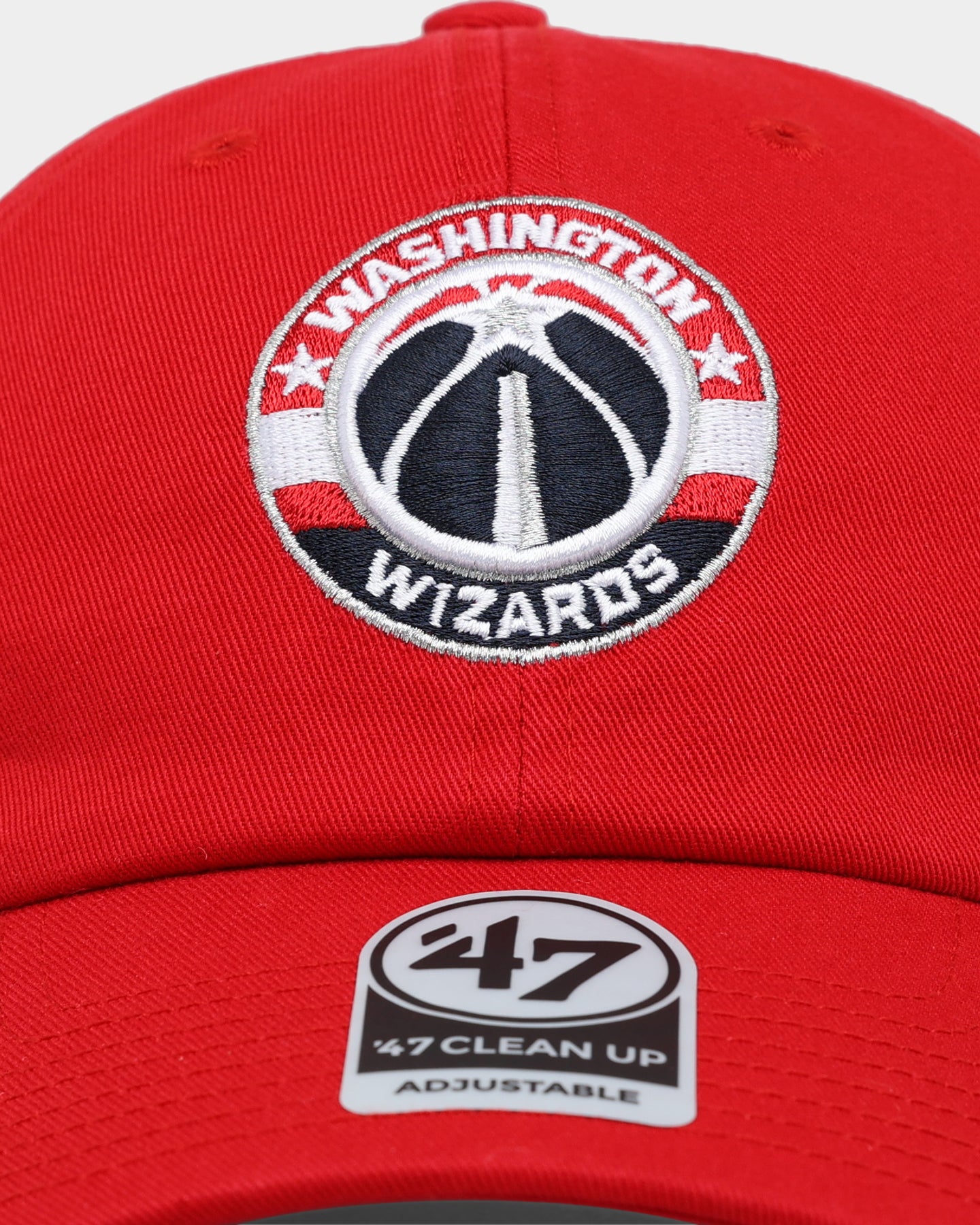 47 Brand Washington Wizards 47 Clean Up Adjustable Strapback Snapback Hat - Red NBA Basketball Cap for Men & Women - Perfect for Games, Streetwear & Fan Gear