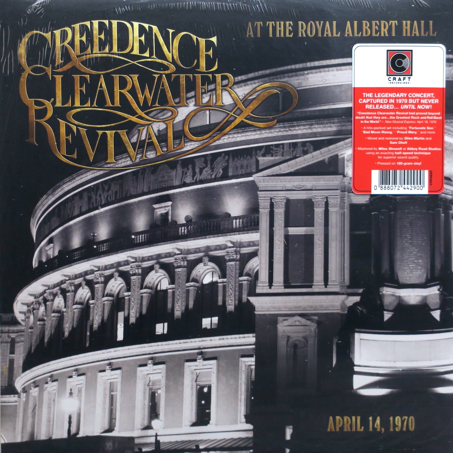Creedence Clearwater Revival 'At The Royal Albert Hall' Clear Vinyl LP - Limited Edition Collectible Record for Music Lovers & Vintage Vinyl Enthusiasts - Perfect for Home Listening, Gifts & Music Collections