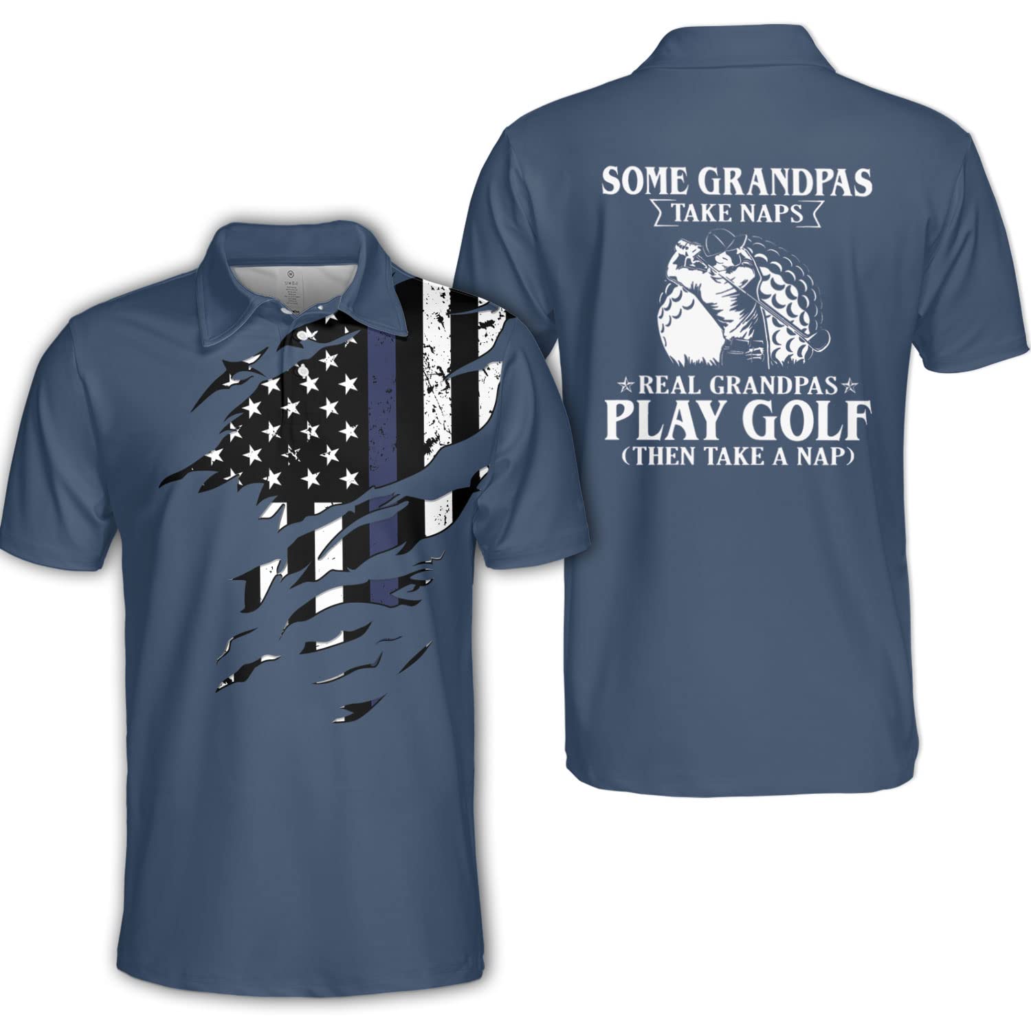 Polomanus Men's Dry Fit Golf Polo Shirt - Breathable Moisture Wicking Performance Shirt for Golf, Casual Wear & Outdoor Activities - Perfect for Grandpas & Seniors