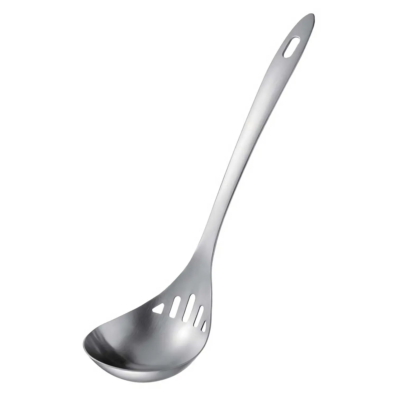 Stainless Steel Drainer Ladle - Kitchen Strainer Spoon for Soup, Pasta & Cooking - Perfect for Draining, Serving & Meal Prep