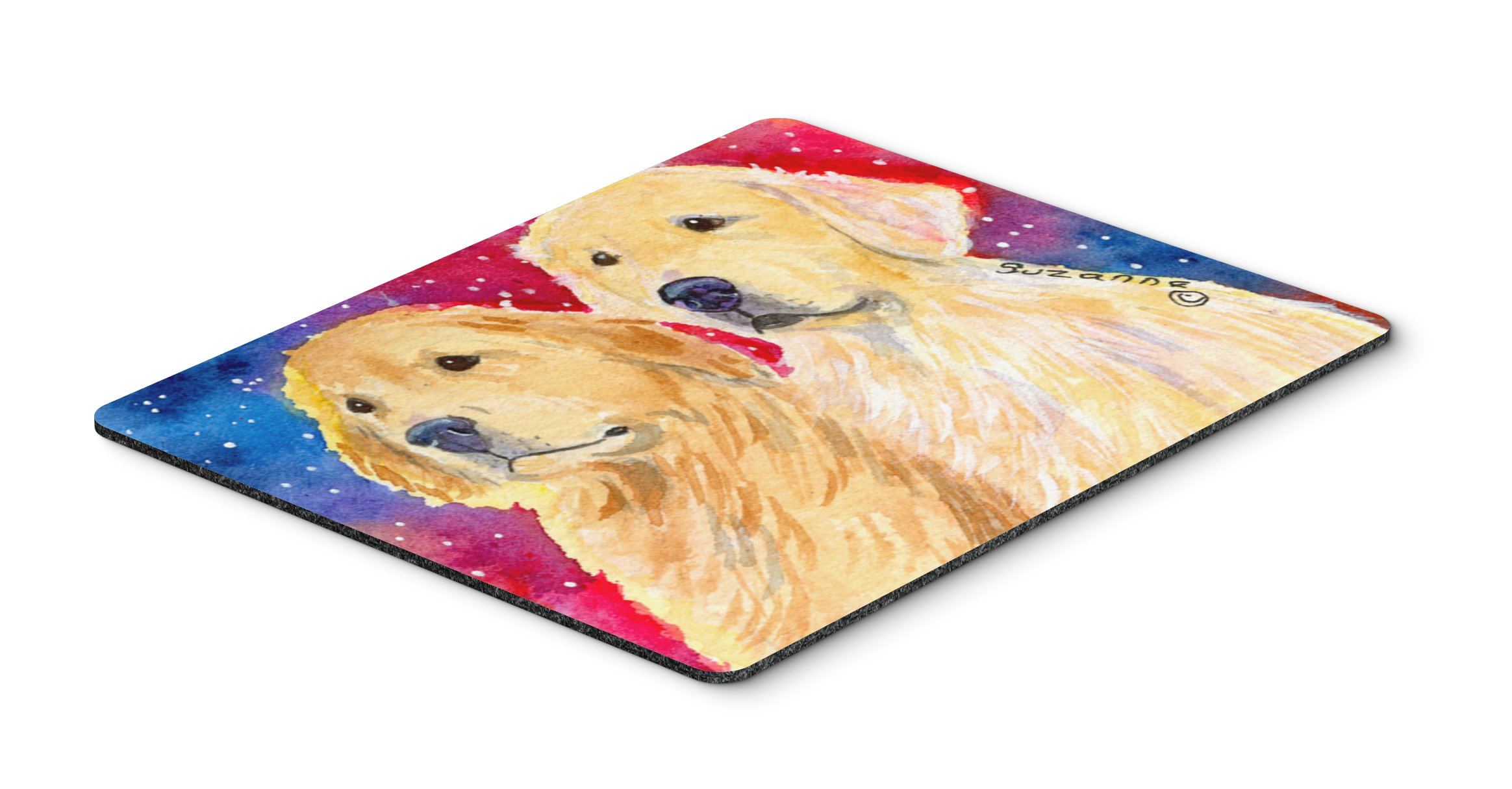 Golden Retriever Mouse Pad - Large Washable Non-Slip Desk Mat for Home Office, Gaming & Computer Work | Heat-Resistant Hot Pad & Trivet for Kitchen Use | Cute Dog Themed Workspace Accessory