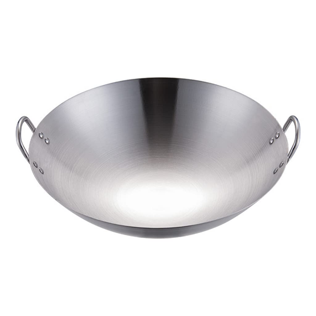 Premium Stainless Steel Wok Pan - 30x30x8cm Durable Non-Stick Stir Fry Pan for Home Cooking | Induction Compatible | Perfect for Asian Stir Fry, Deep Frying & Sautéing